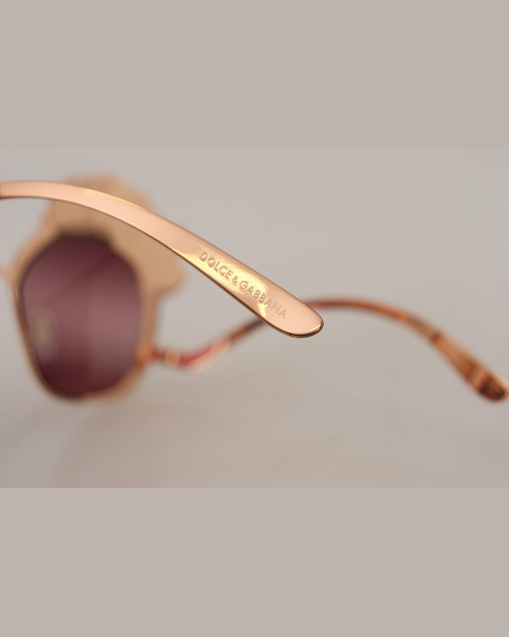 Dolce & Gabbana Pink Rose Sequin Embroidery Sunglasses Sunglasses