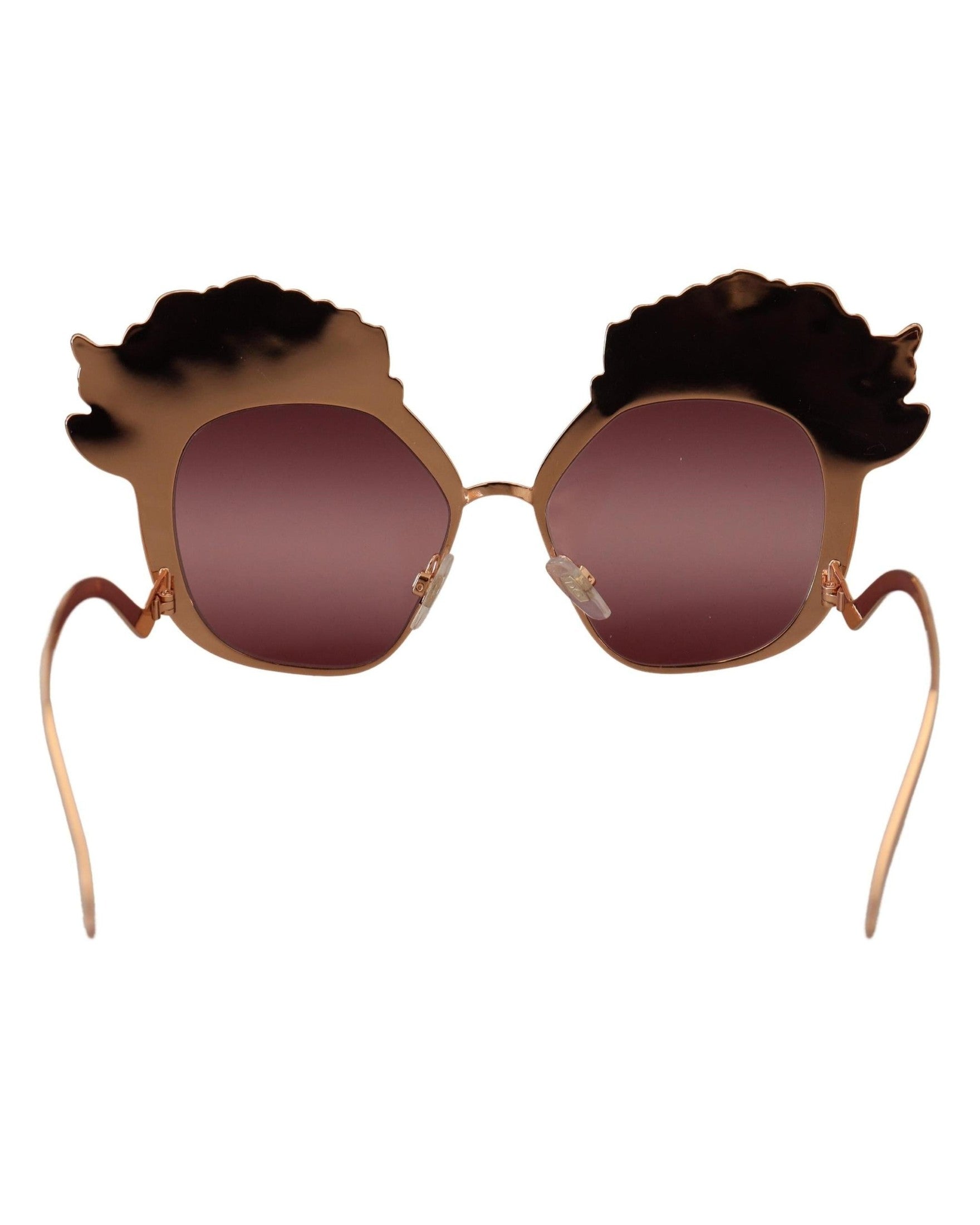 Dolce & Gabbana Pink Rose Sequin Embroidery Sunglasses Sunglasses