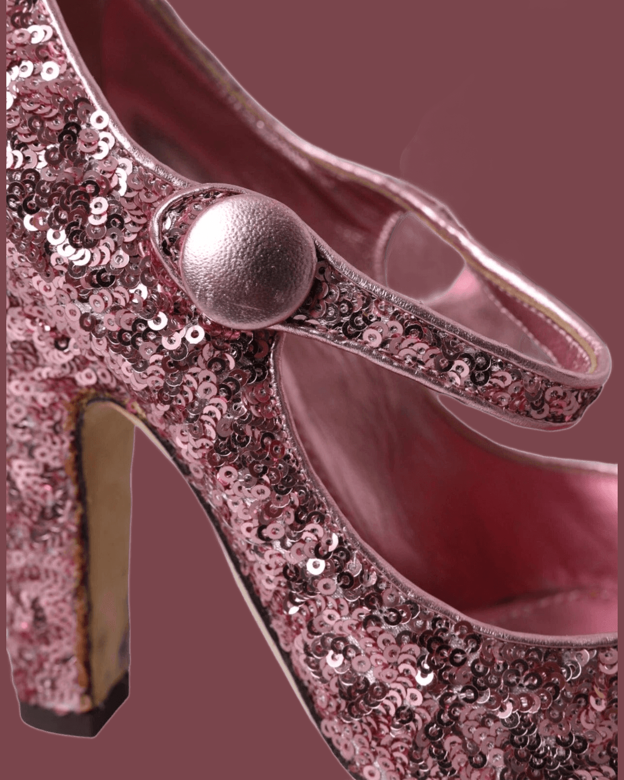 Dolce & Gabbana Pink Sequin Mary Jane Pumps High Heels Shoes Heels