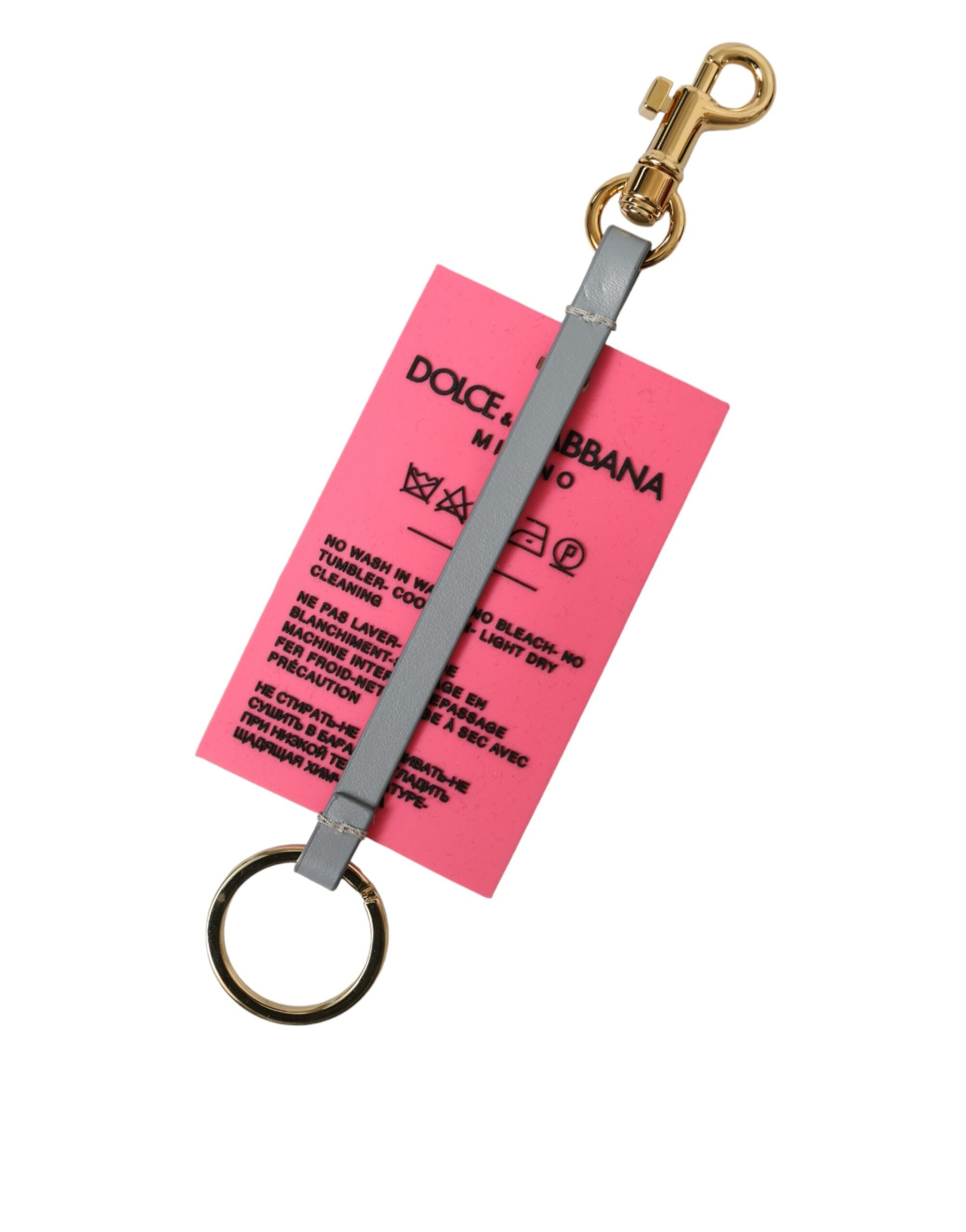 Dolce & Gabbana Pink Silicone Dg Logo Gold Brass Keychain Glam Steals