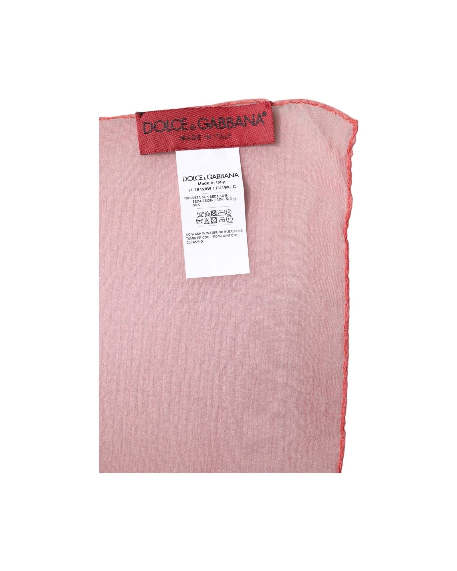 Dolce & Gabbana Pink Silk Rectangle Women Wrap Shawl Scarf Glam Steals