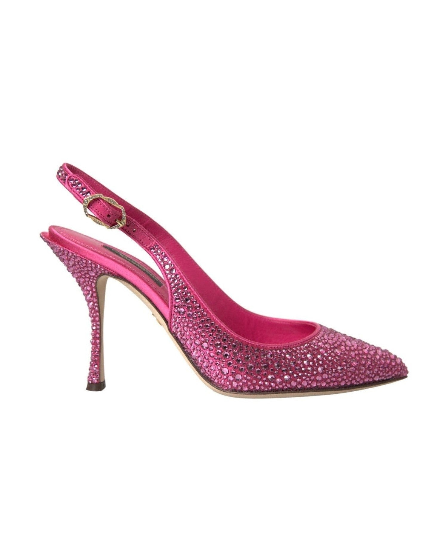 Dolce & Gabbana Pink Slingbacks Crystal Pumps Shoes Glam Steals