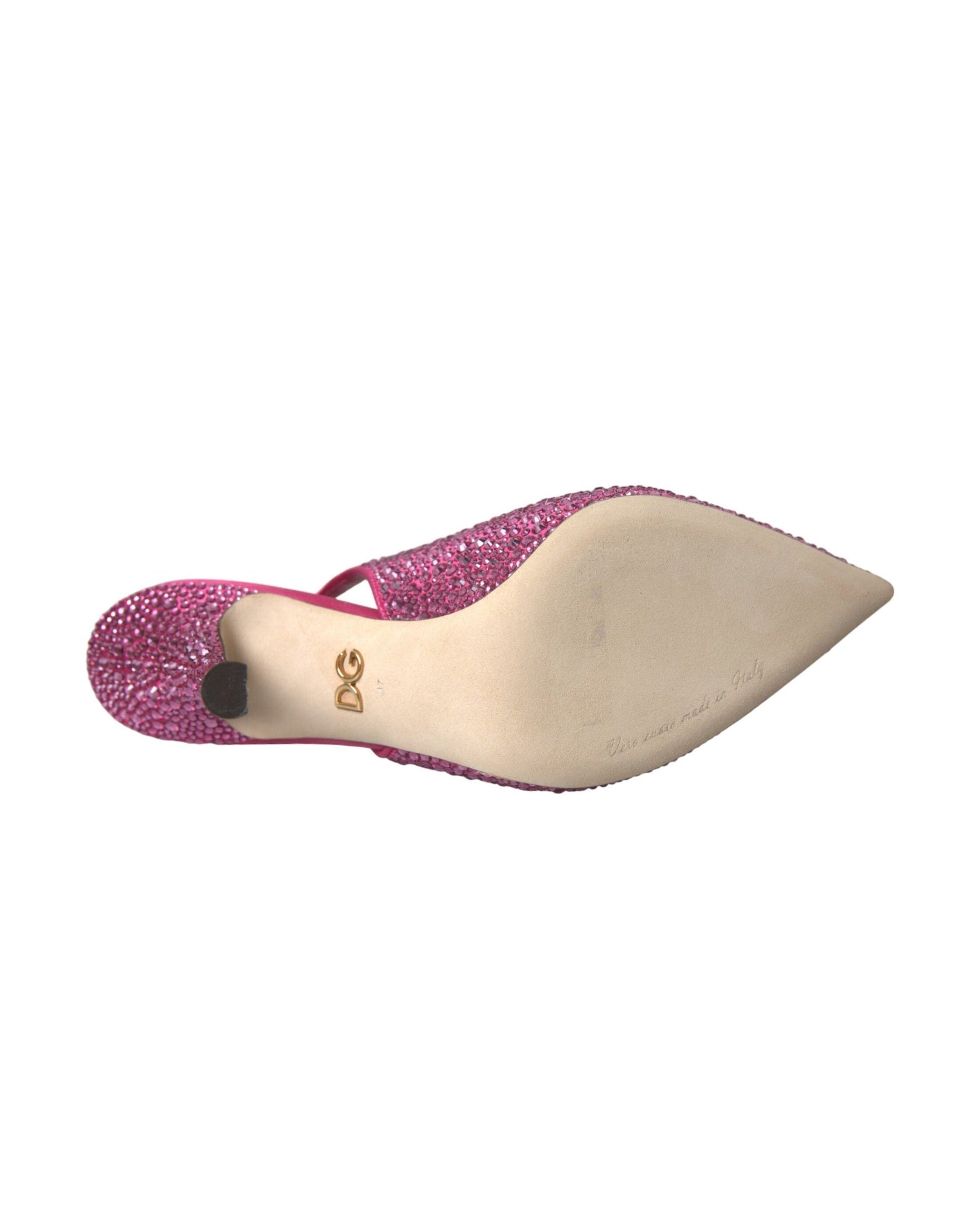 Dolce & Gabbana Pink Slingbacks Crystal Pumps Shoes Glam Steals