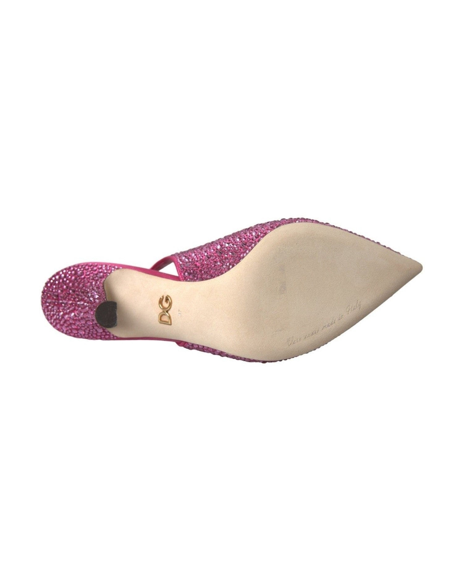 Dolce & Gabbana Pink Slingbacks Crystal Pumps Shoes Glam Steals