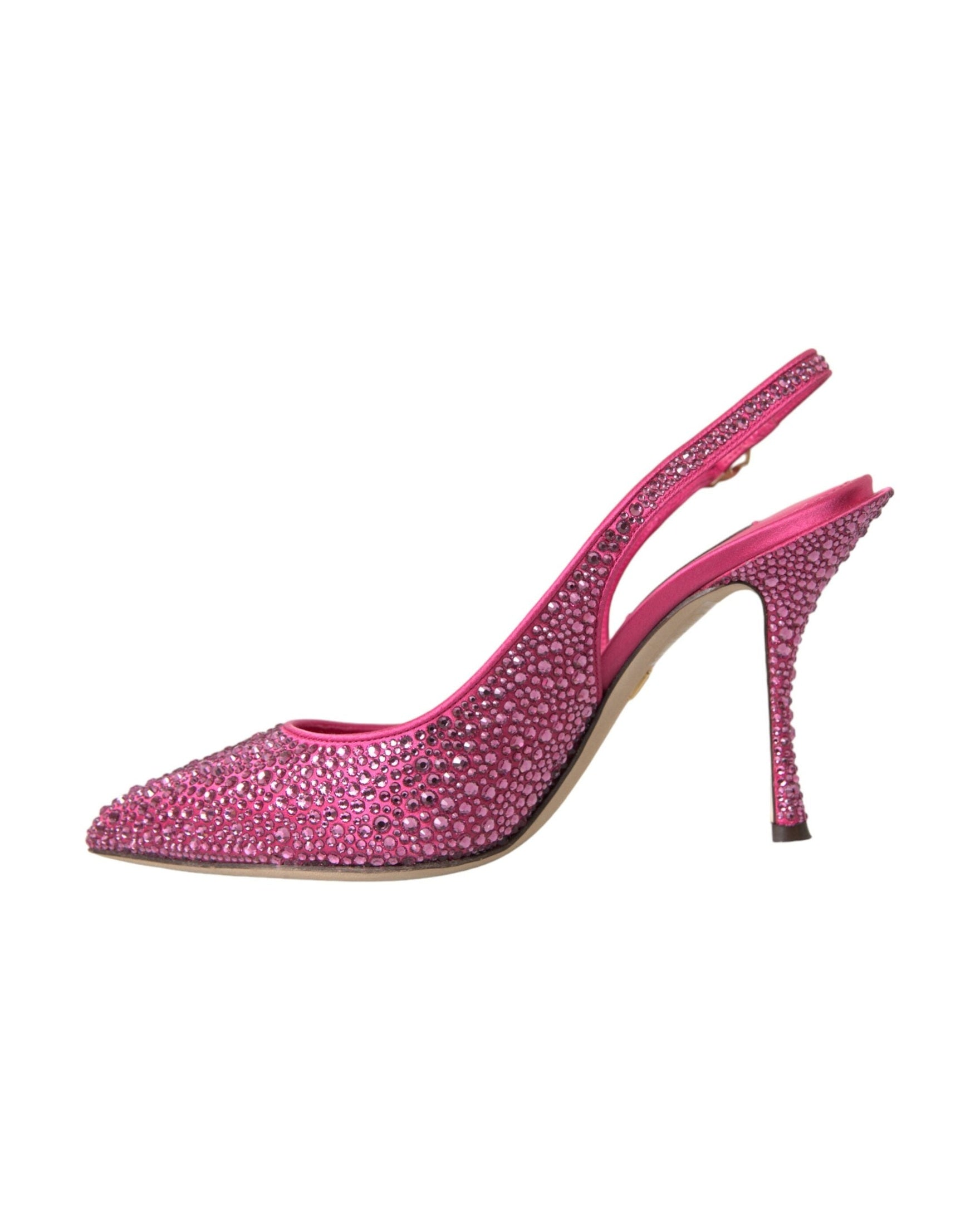 Dolce & Gabbana Pink Slingbacks Crystal Pumps Shoes Glam Steals