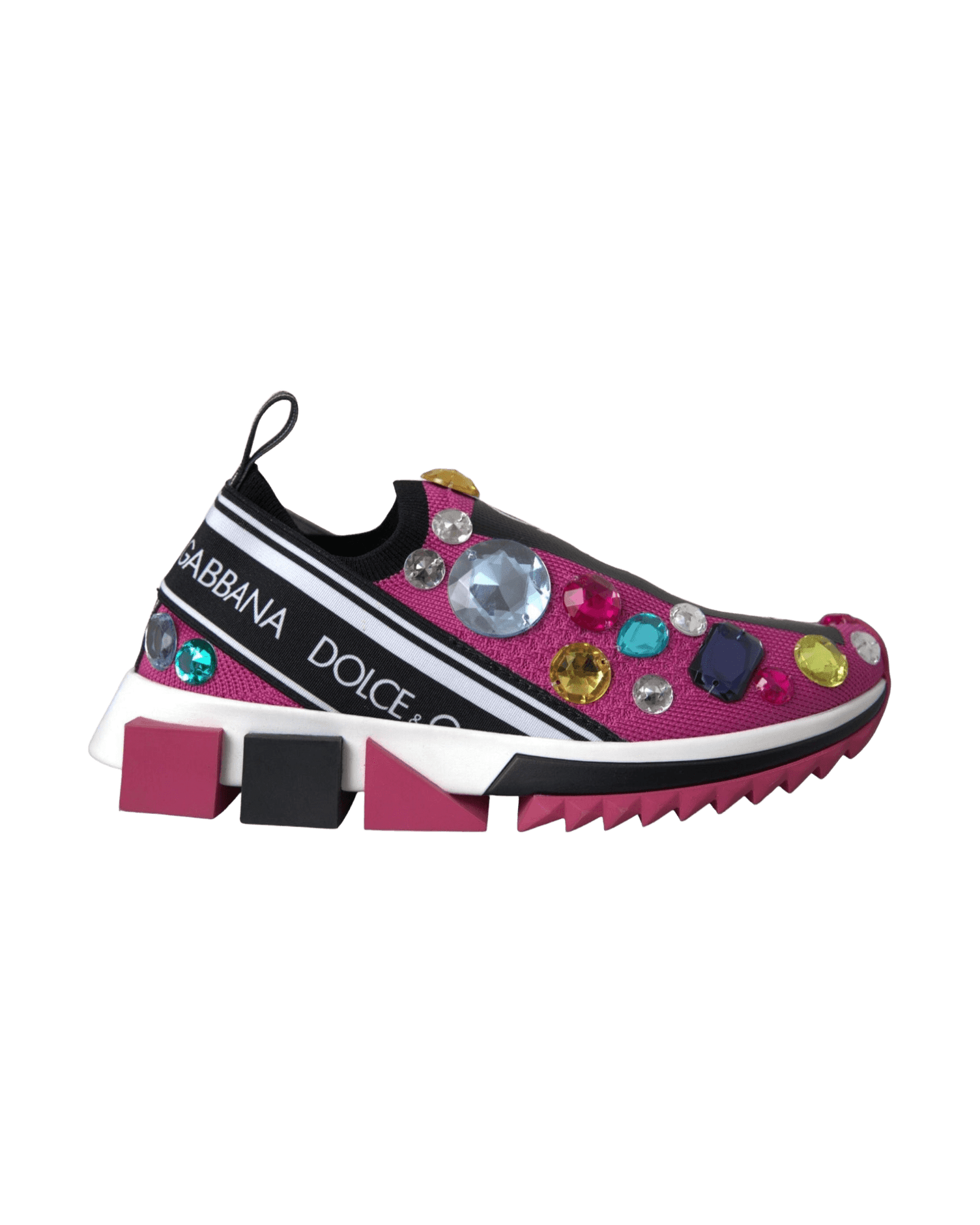 Dolce & Gabbana Pink Sorrento Crystals Sneakers Shoes Glam Steals