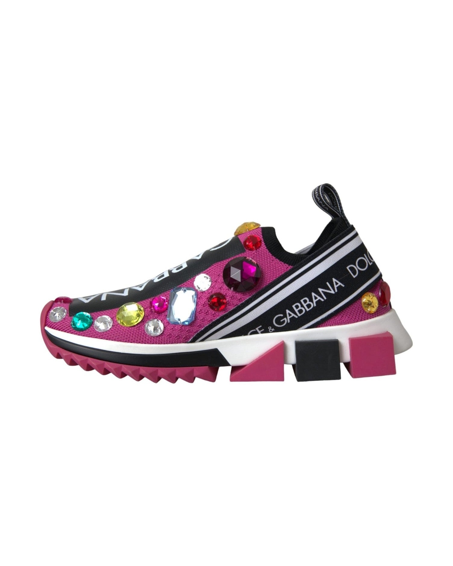 Dolce & Gabbana Pink Sorrento Crystals Sneakers Shoes Glam Steals
