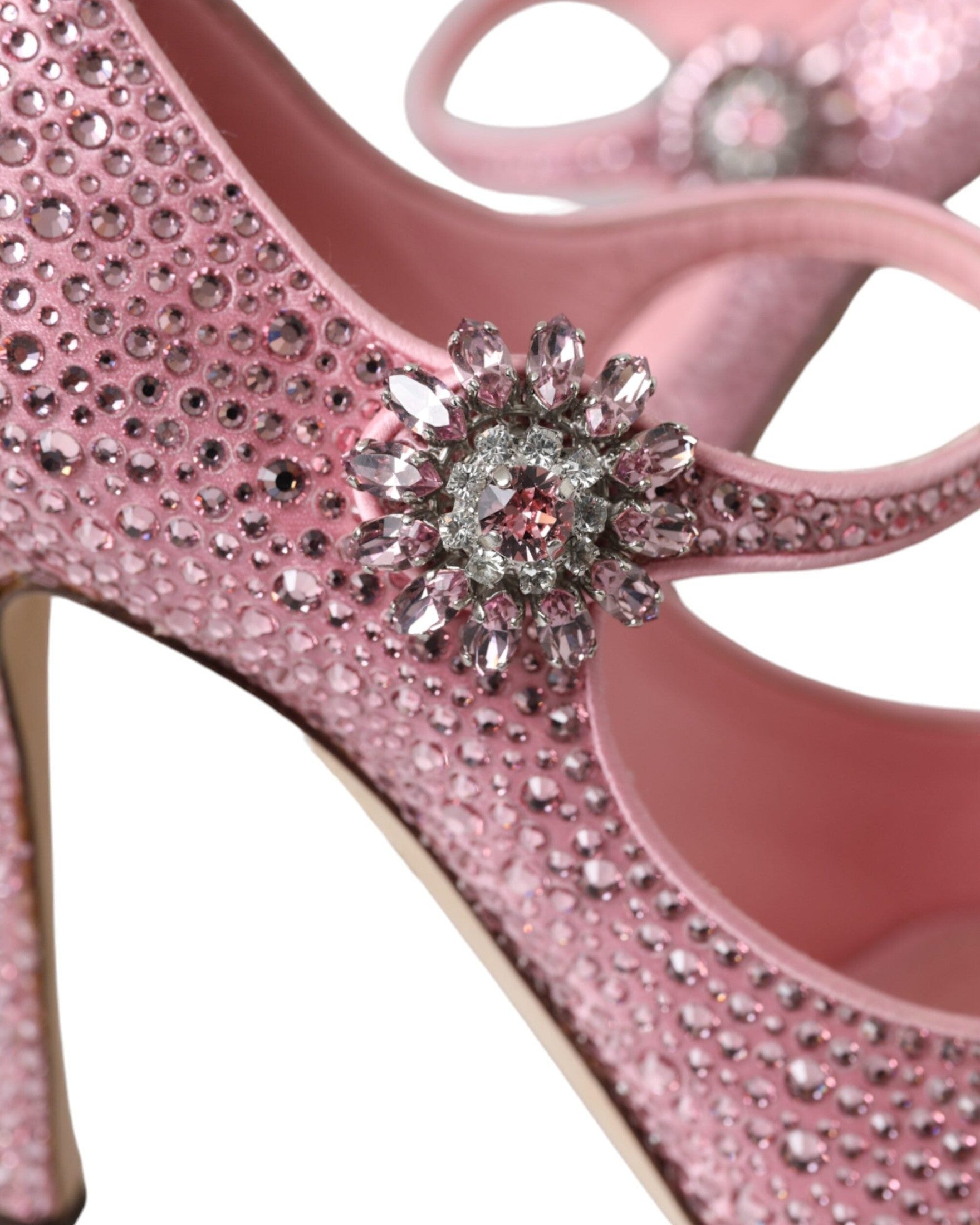 Dolce & Gabbana Pink Strass Crystal Heels Pumps Shoes Glam Steals