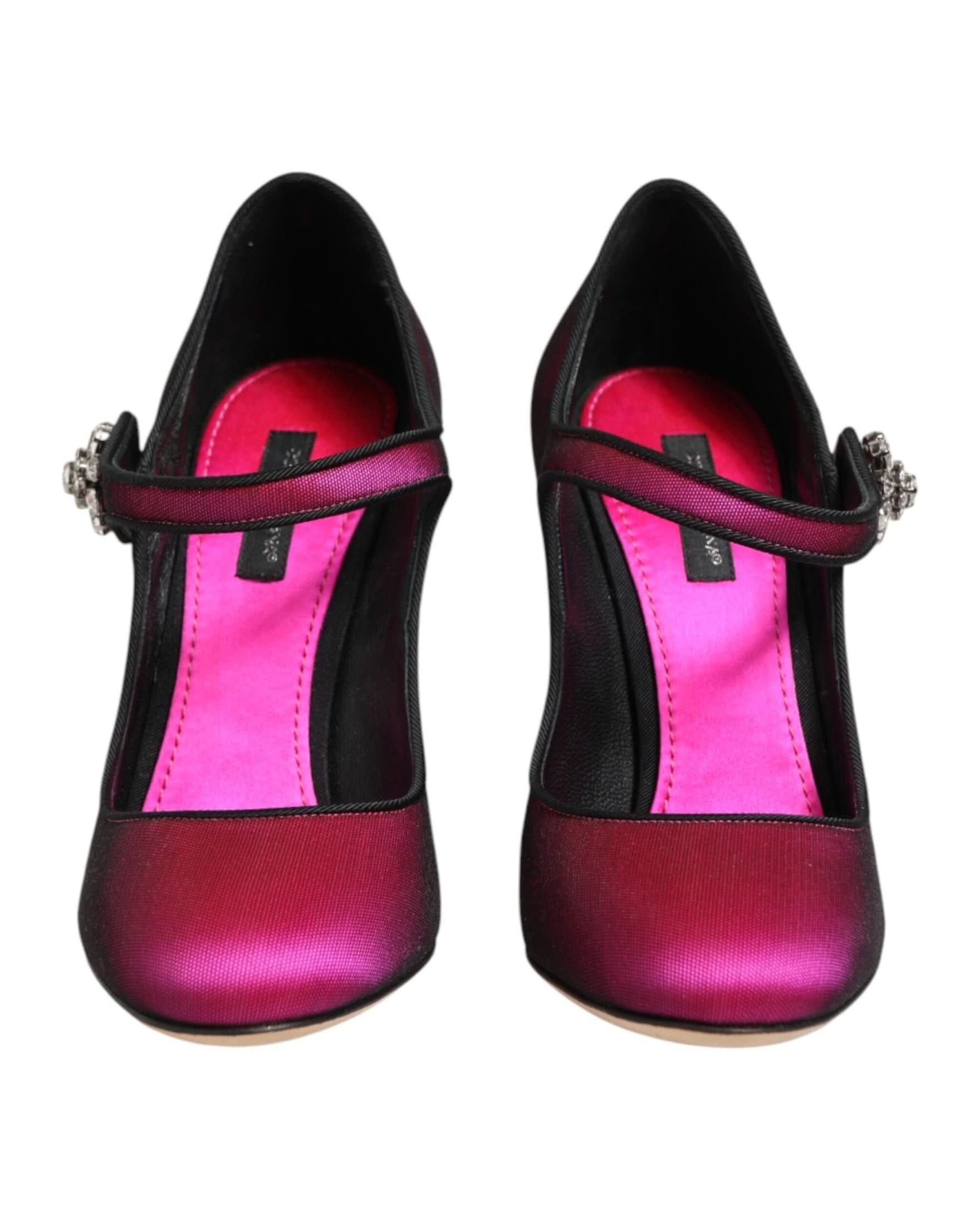 Dolce & Gabbana Pink Strass Mary Janes Heels Pumps Shoes Heels