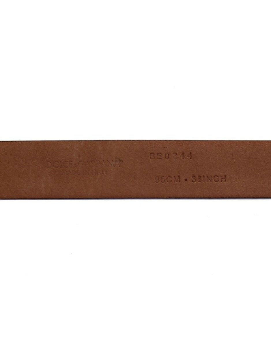 Dolce & Gabbana Purple Leather Logo Cintura Gürtel Belt Glam Steals