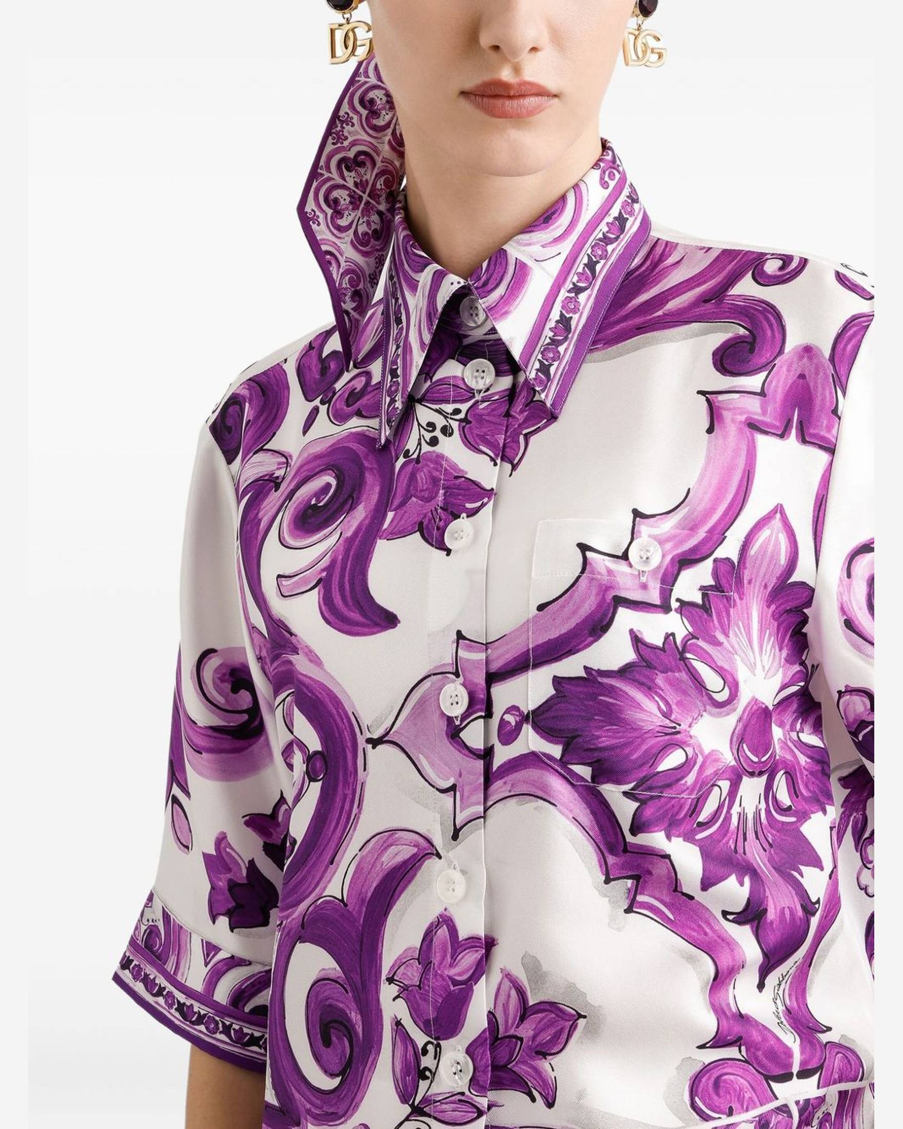 Dolce & Gabbana Purple Shirt Glam Steals