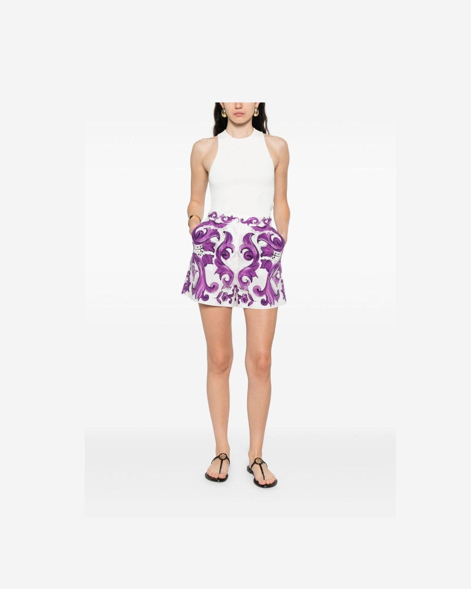 Dolce & Gabbana Purple Shorts Glam Steals