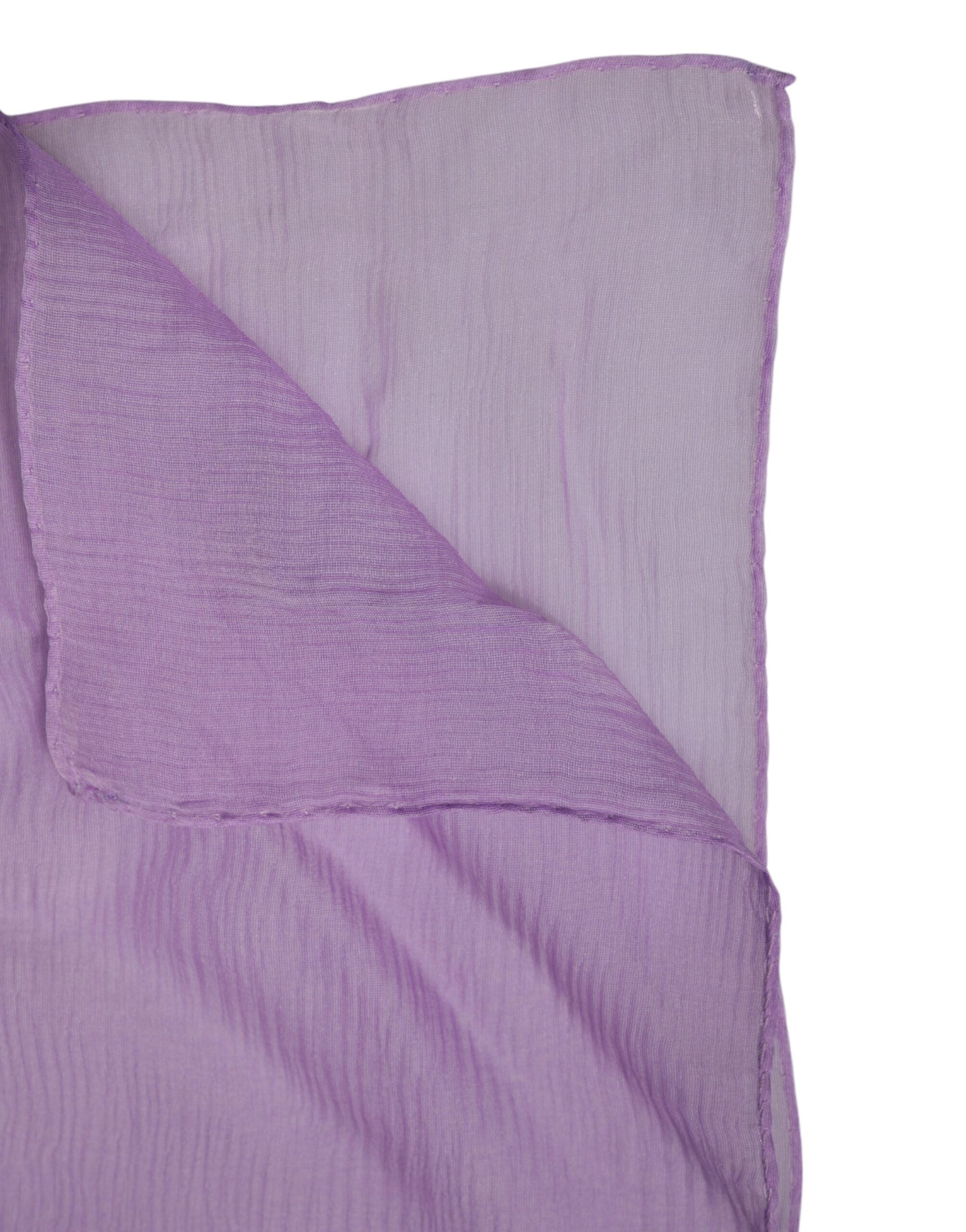 Dolce & Gabbana Purple Silk Rectangle Wrap Shawl Scarf Glam Steals