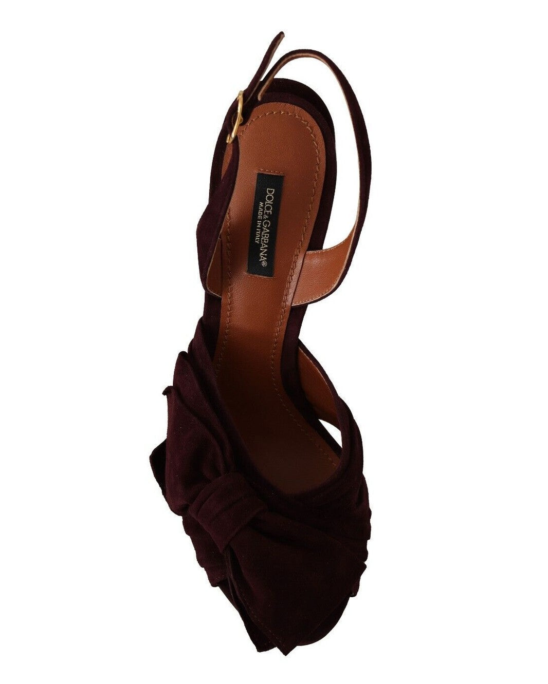 Dolce & Gabbana Purple Suede Dark Ankle Strap Sandals Shoes Heels
