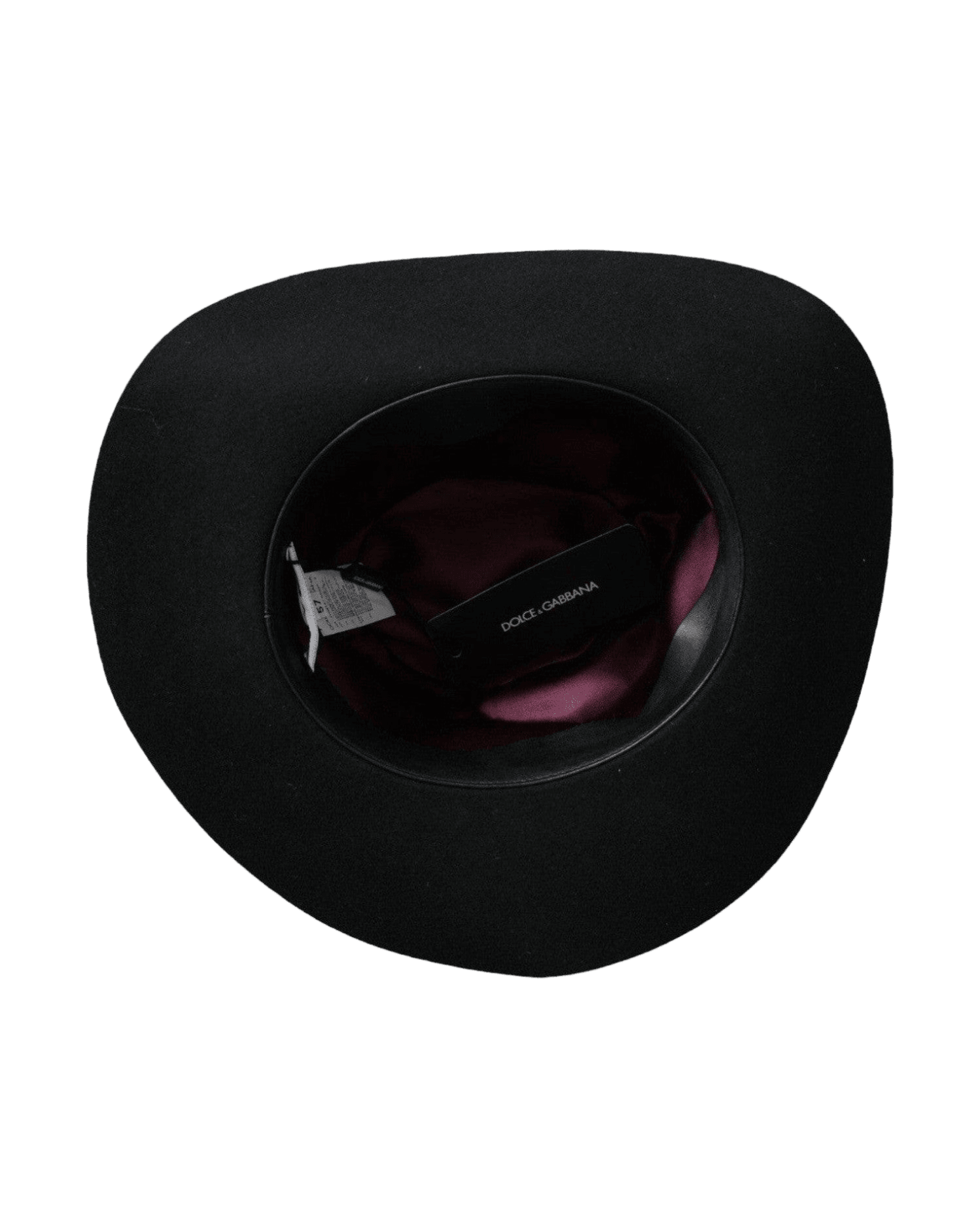 Dolce & Gabbana Black Rabbit Fedora Tril Women Hat Hats