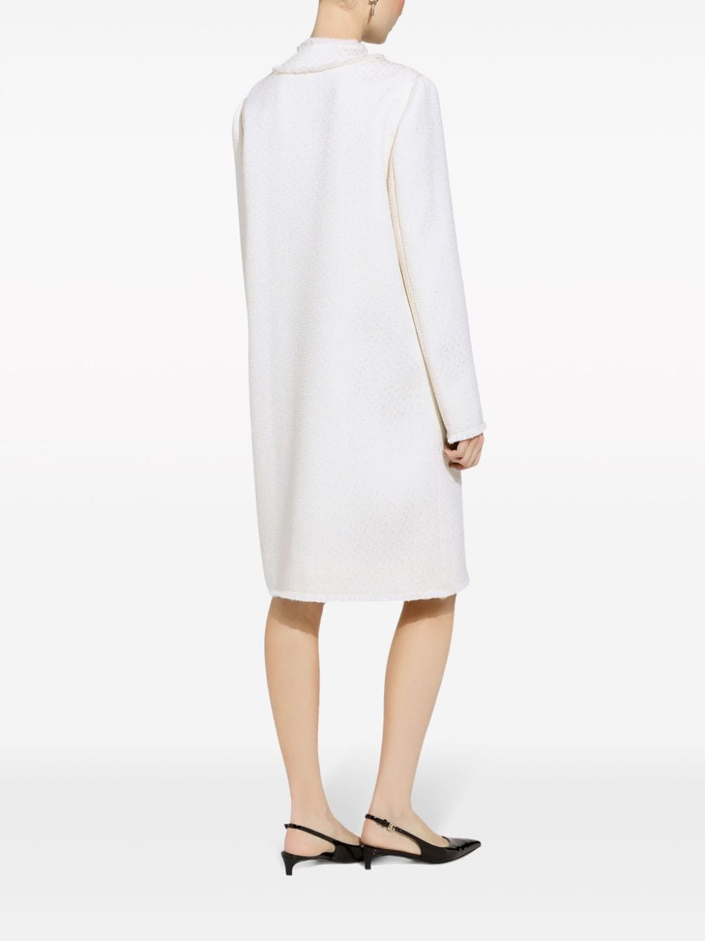Dolce & Gabbana Raschel Single Breasted Tweed Coat Glam Steals