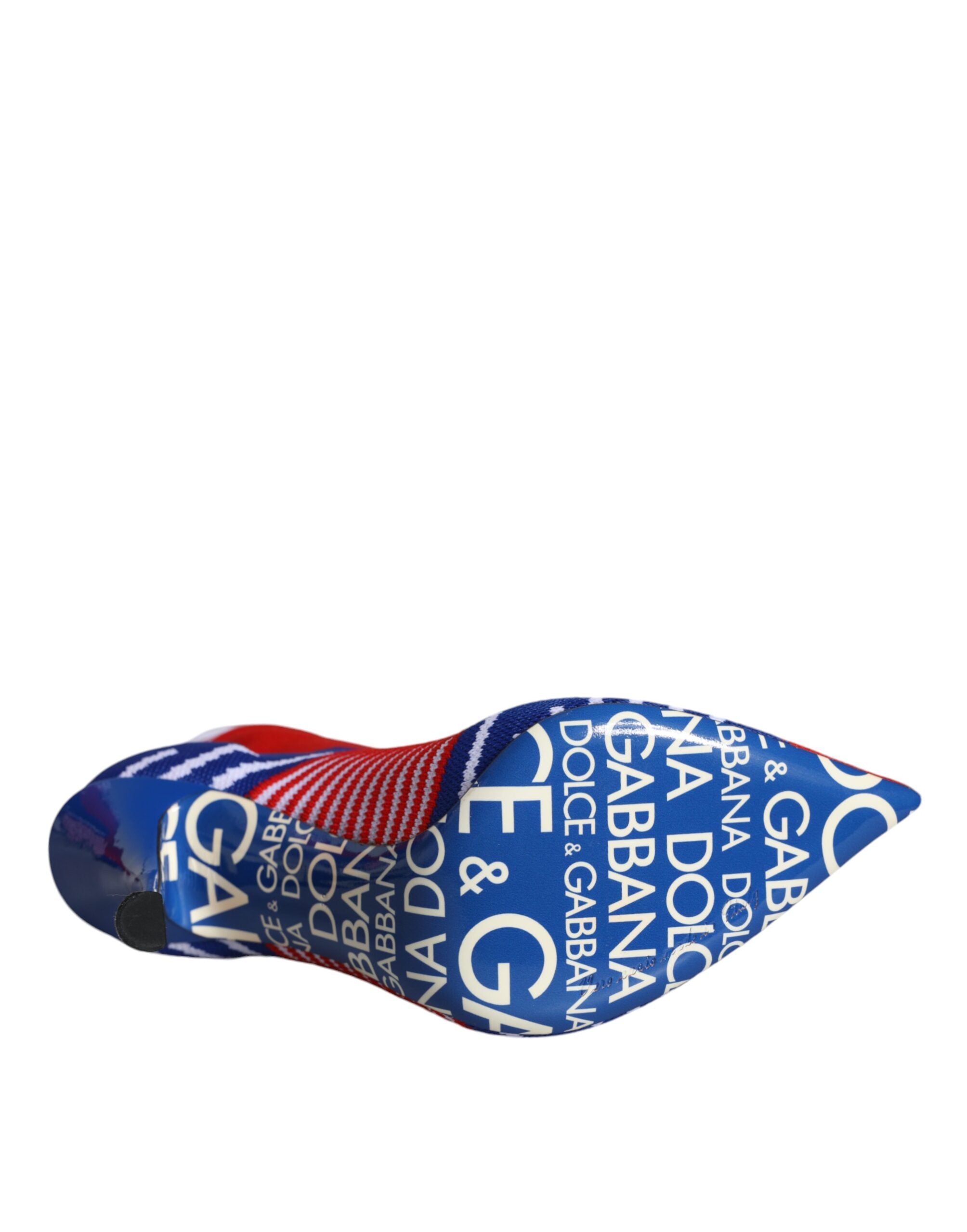 Dolce & Gabbana Red Blue Stretch Sock Style Ankle Boots Logo Shoes Glam Steals
