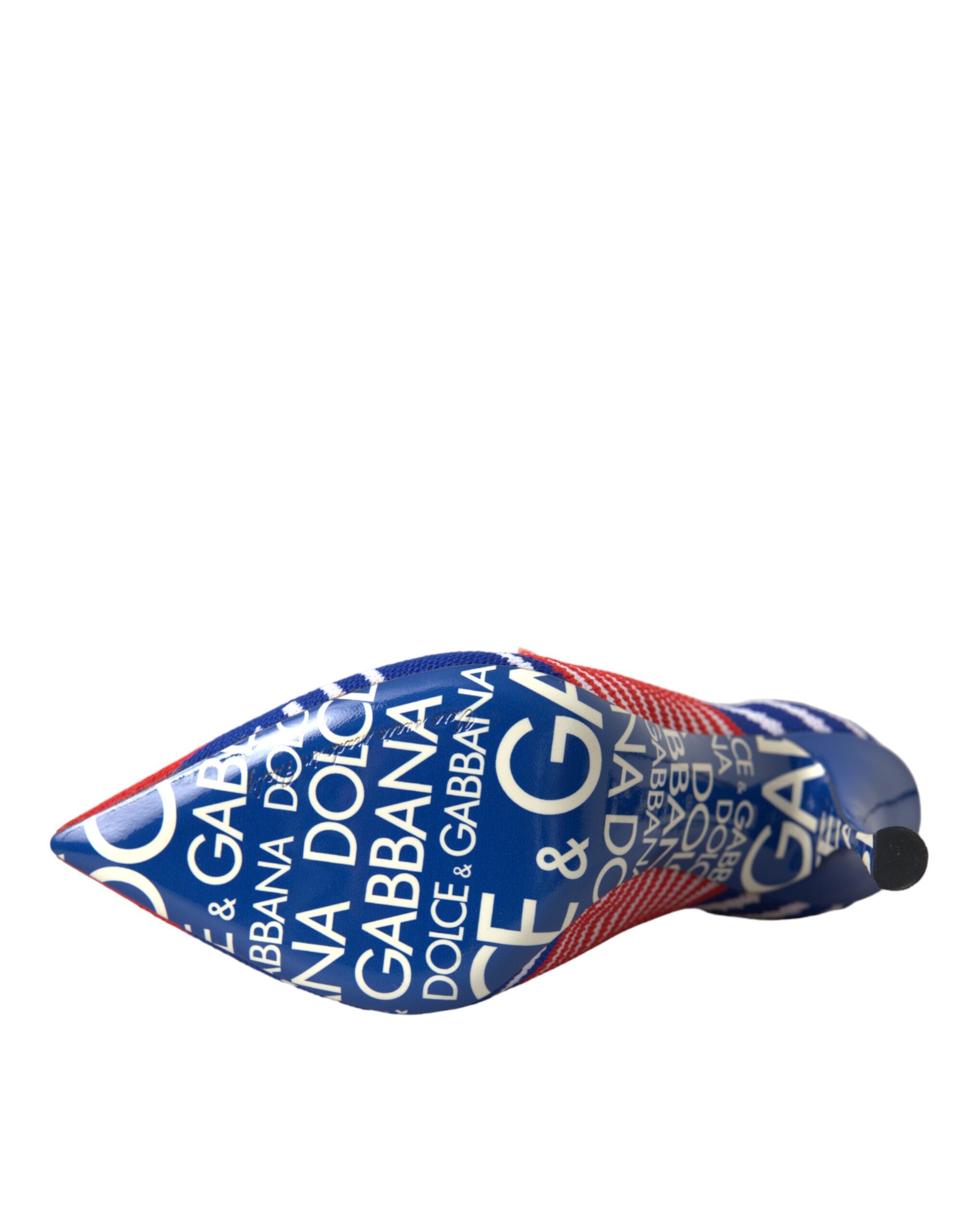 Dolce & Gabbana Red Blue Stretch Sock Style Short Boots Logo Shoes Glam Steals