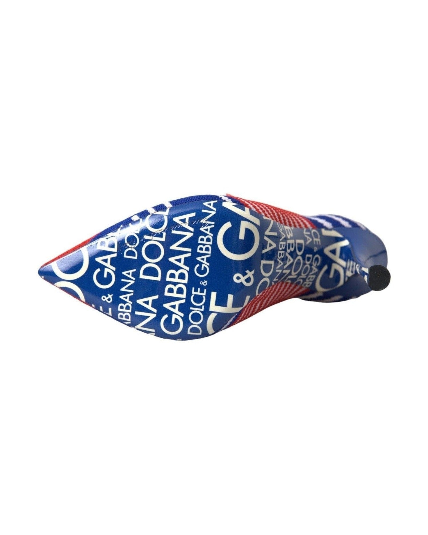 Dolce & Gabbana Red Blue Stretch Sock Style Short Boots Logo Shoes Glam Steals