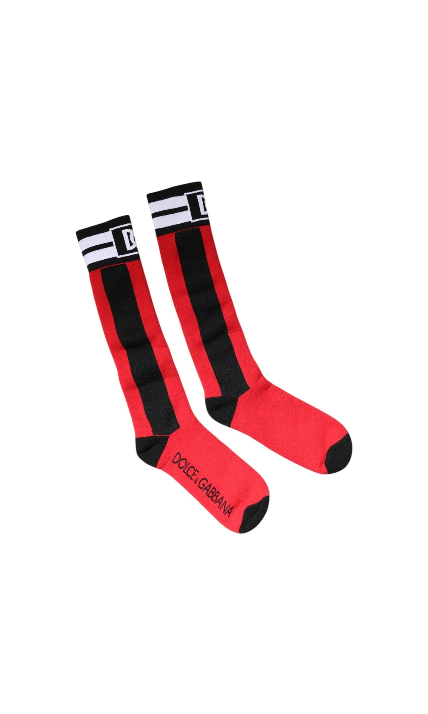 Dolce & Gabbana Red Cotton Stretch Printed Socks Glam Steals