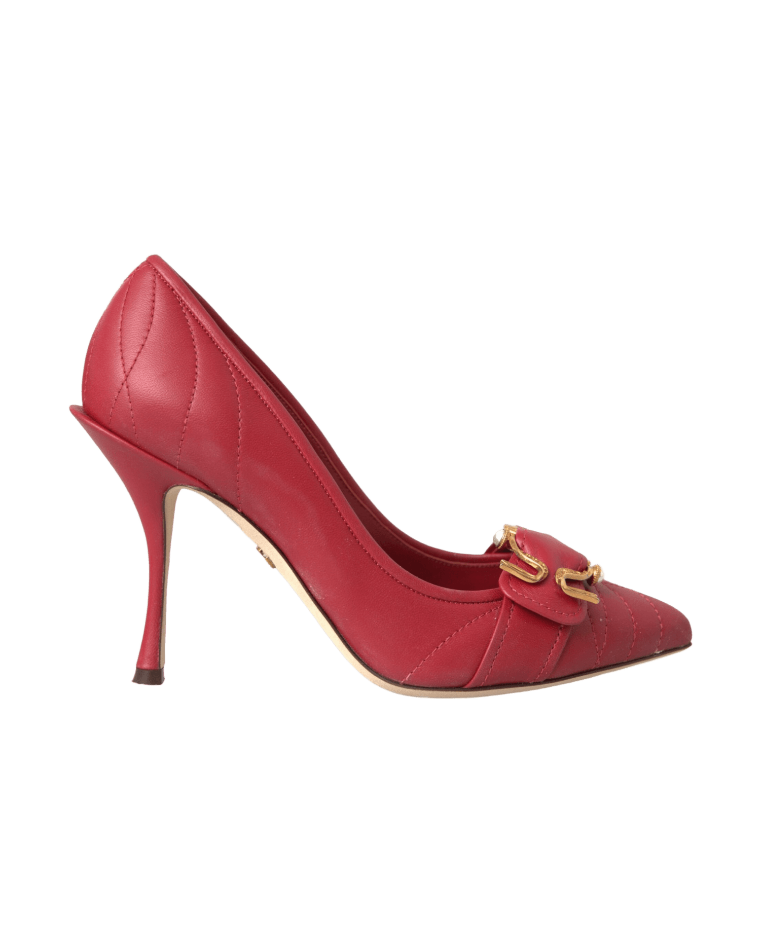 Dolce & Gabbana Red Devotion Leather Heels Pumps Shoes Heels