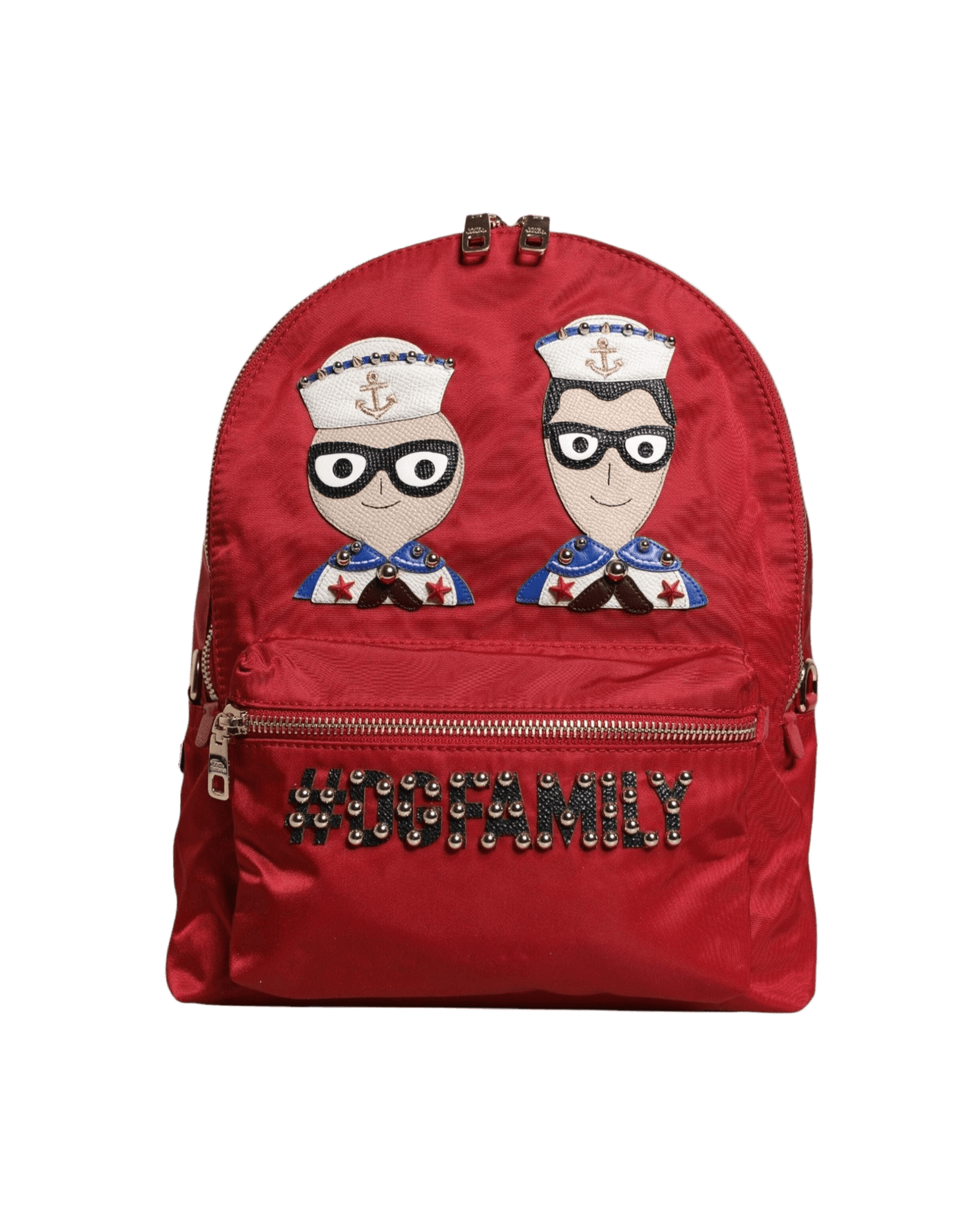 Dolce & Gabbana Red #Dgfamily Vulcano Embellishment Backpack Bag Backpacks