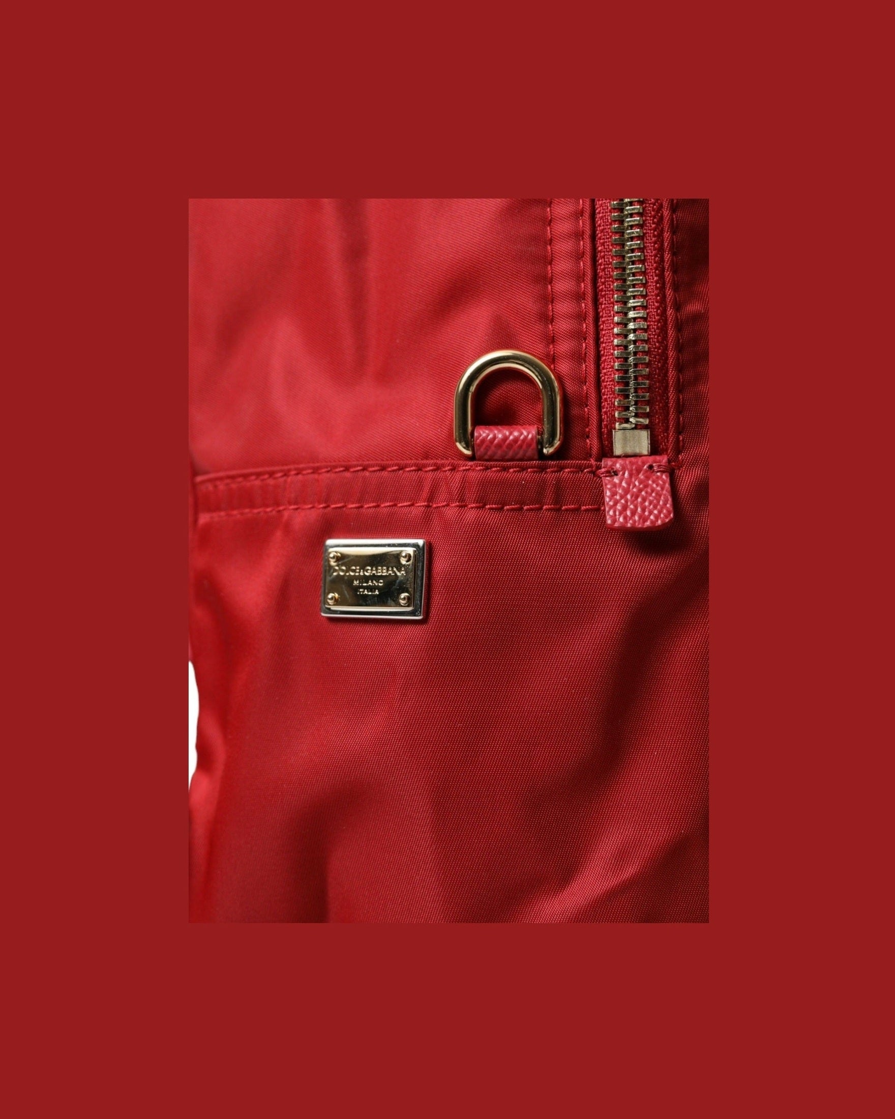 Dolce & Gabbana Embellished Backpack With Red Gold Detailing Glam Steals