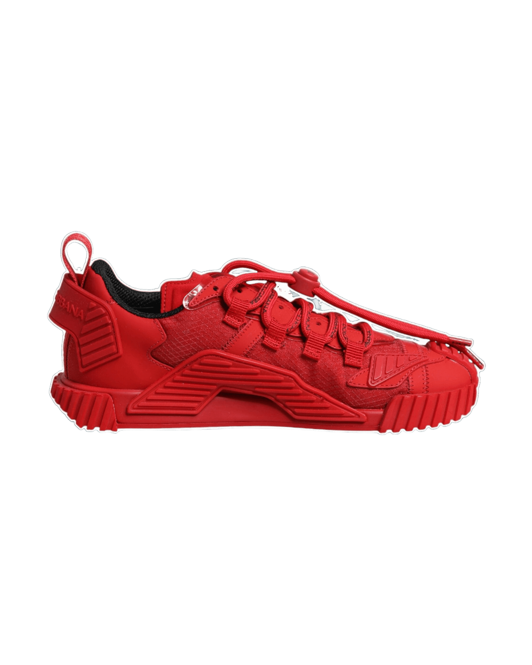 Dolce & Gabbana Red Lace Logo Low Top Ns1 Sneakers Shoes Sneakers