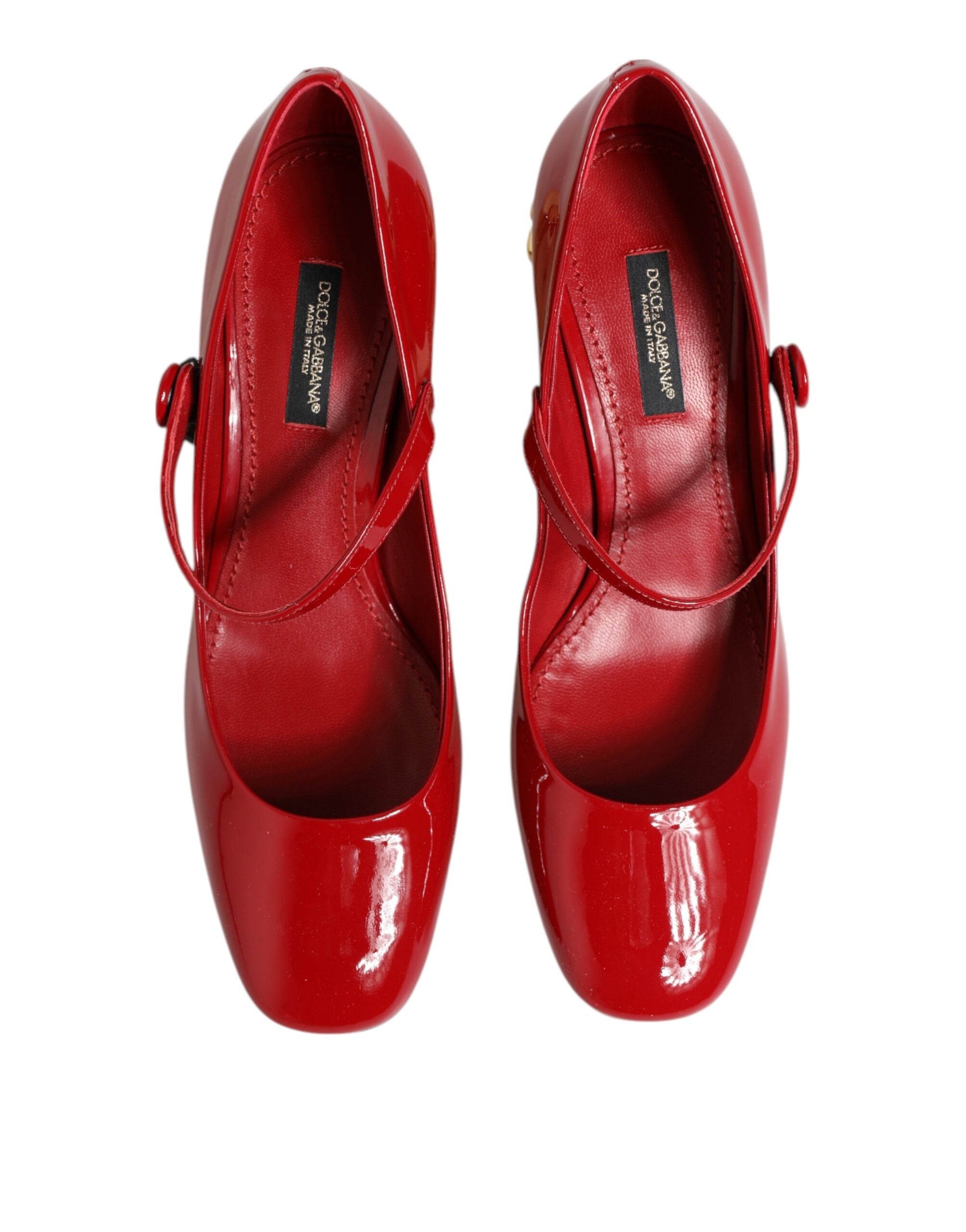 Dolce & Gabbana Red Leather Dg Logo Heels Sandals Shoes Glam Steals