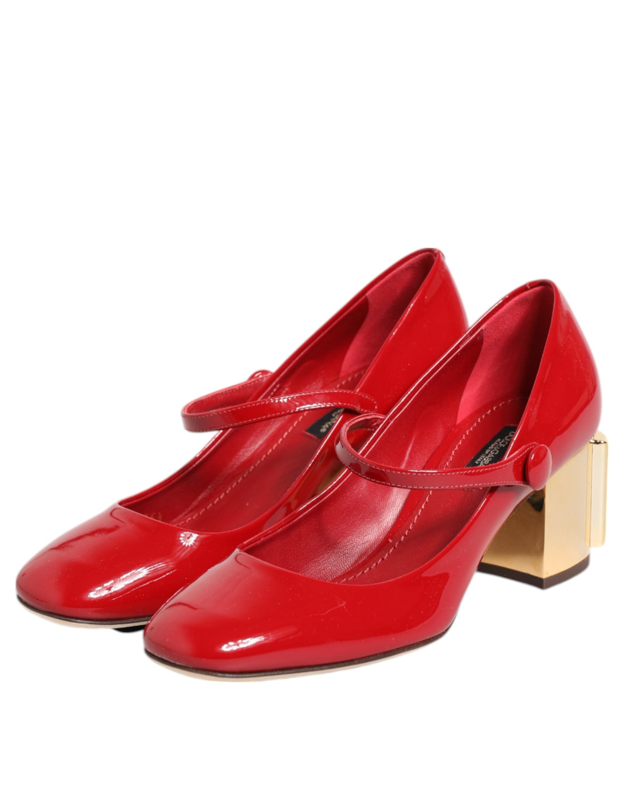 Dolce & Gabbana Red Leather Dg Logo Heels Sandals Shoes Glam Steals