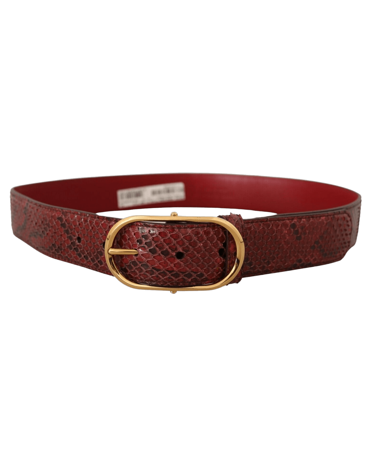 Dolce & Red Gabbana Leather Exotic Oval Buckle Belt Glam Steals