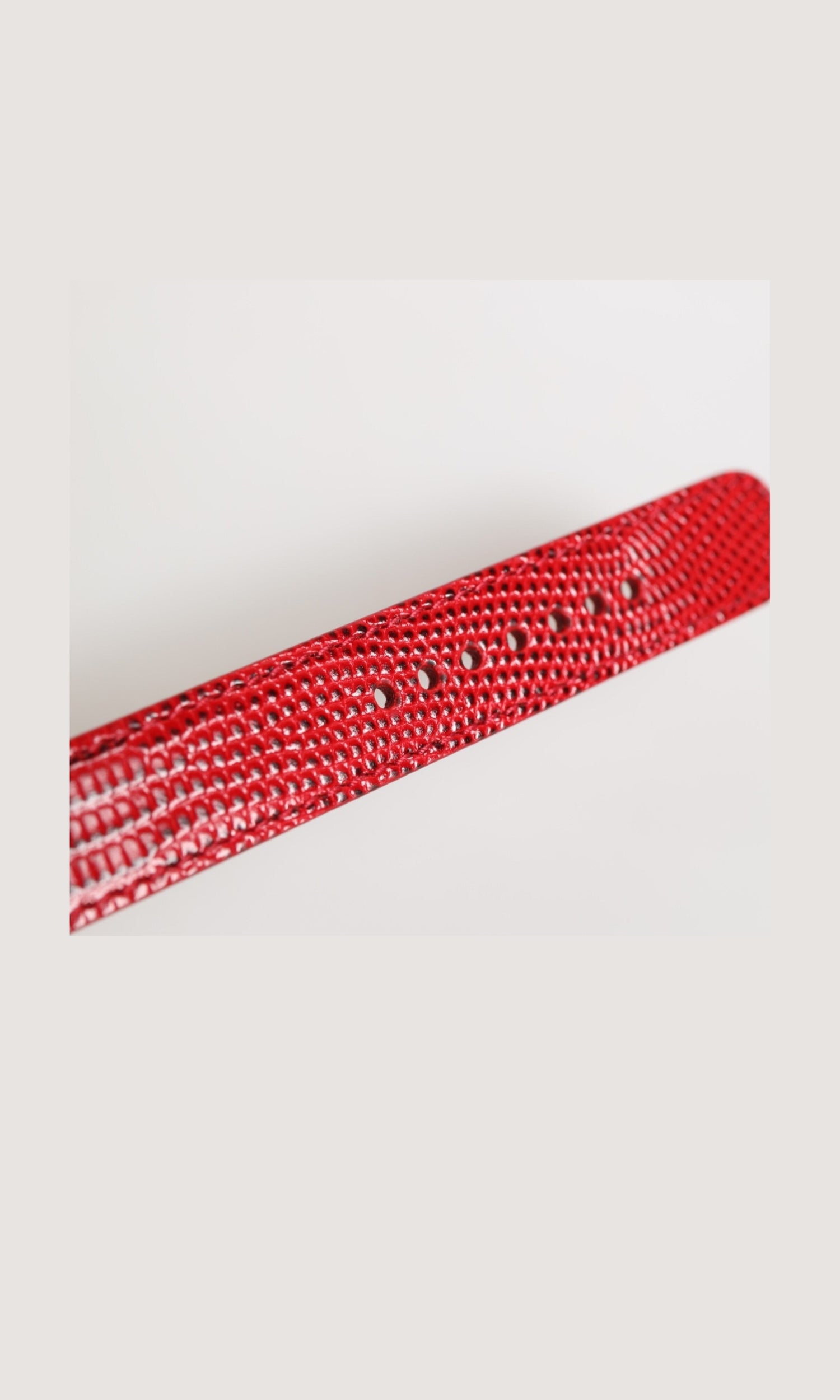 Dolce & Gabbana Red Leather Exotic Gold Tone Metal Buckle Women Armband Glam Steals