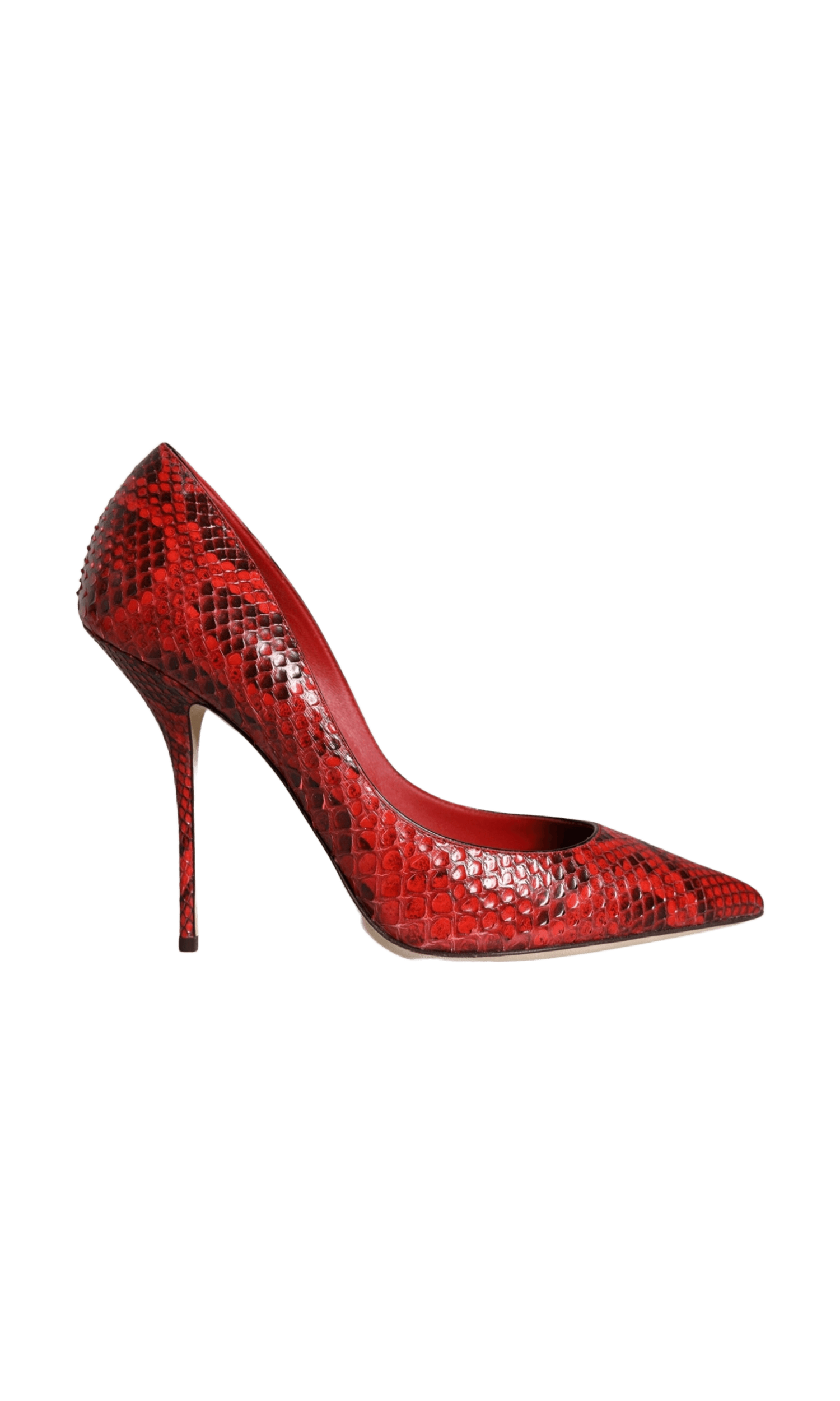 Dolce & Gabbana Red Leather Stiletto High Heels Pumps Shoes Glam Steals
