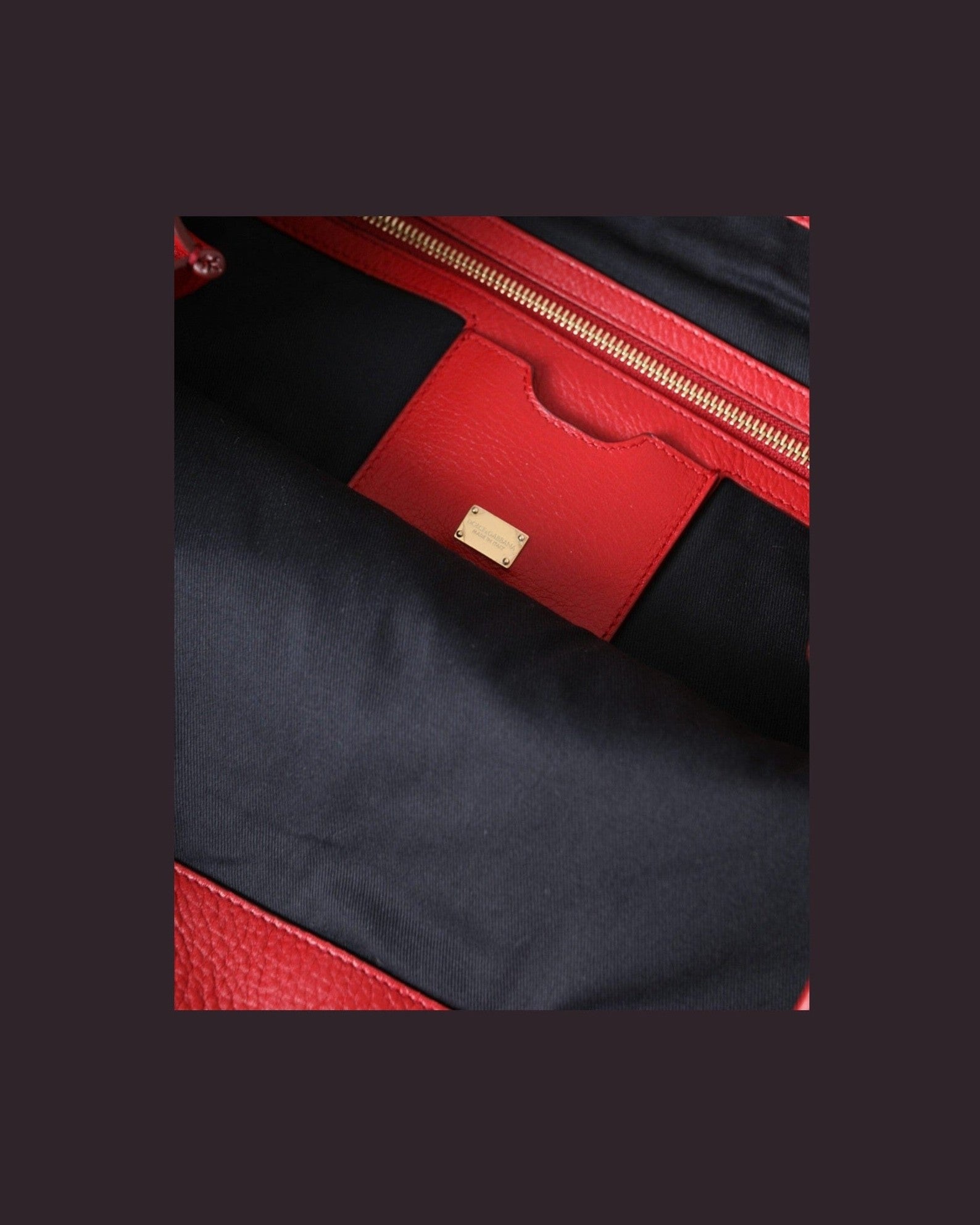 Dolce & Gabbana Leather #Dgfamily Patch Shopping Tote Red Bag Glam Steals