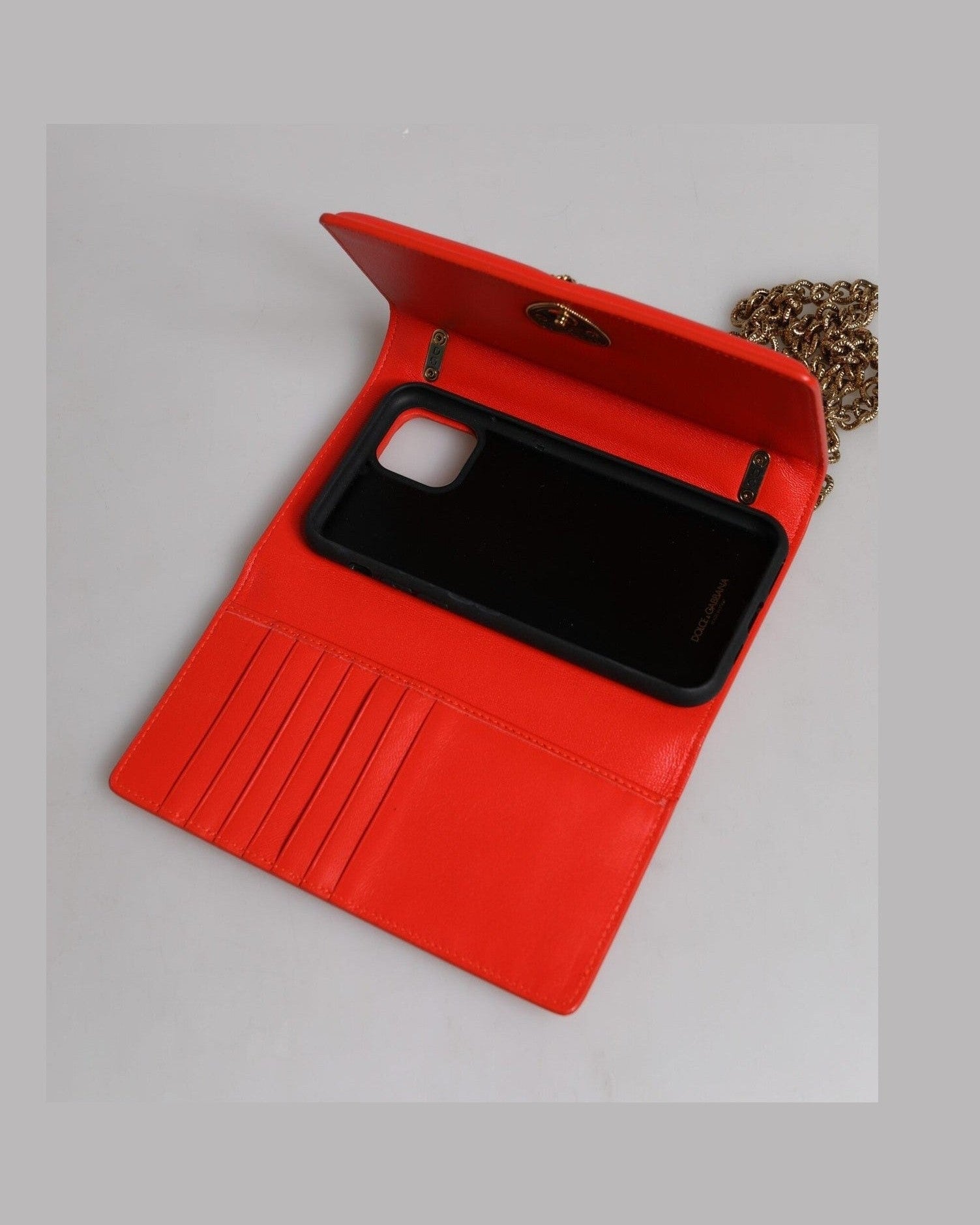 Dolce & Gabbana Red Quilted Devotion Crossbody Chain Phone Cover Bag Glam Steals