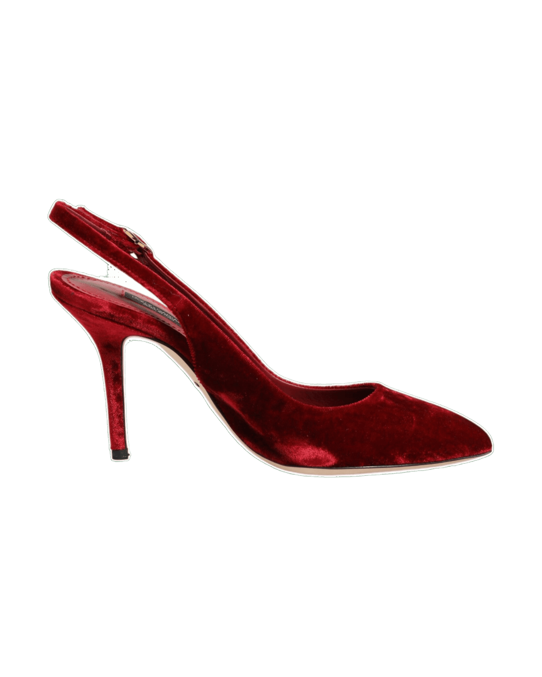 Dolce & Gabbana Red Suede High Heels Slingbacks Sandals Shoes Glam Steals
