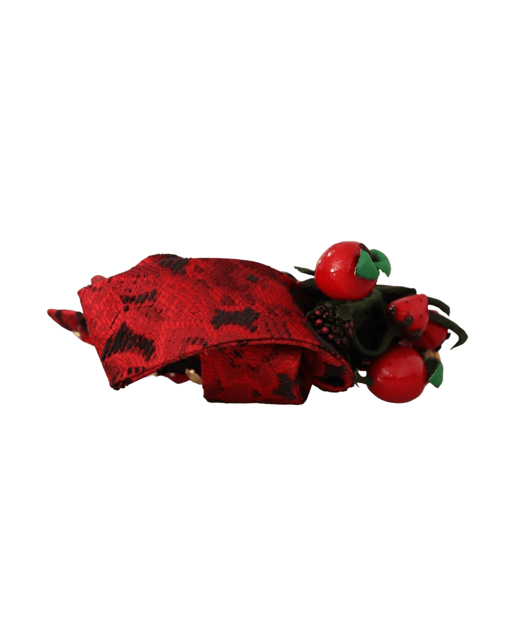 Dolce & Gabbana Red Tiara Berry Fruit Crystal Bow Hair Diadem Headband Headbands