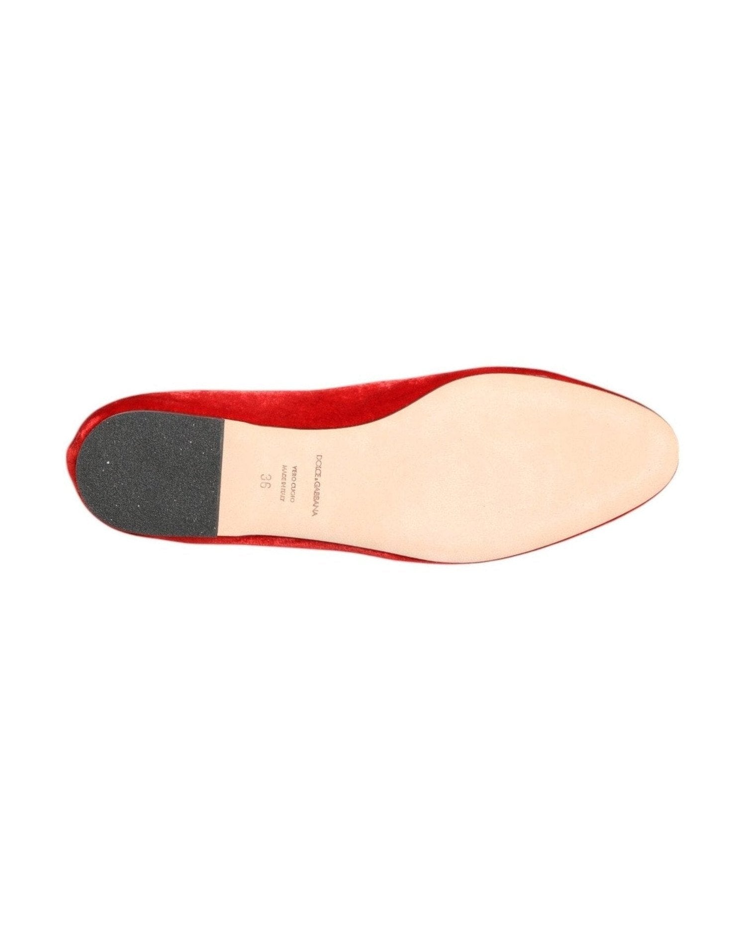 Dolce & Gabbana Red Velvet Dg Heart Loafers Flats Shoes Shoes