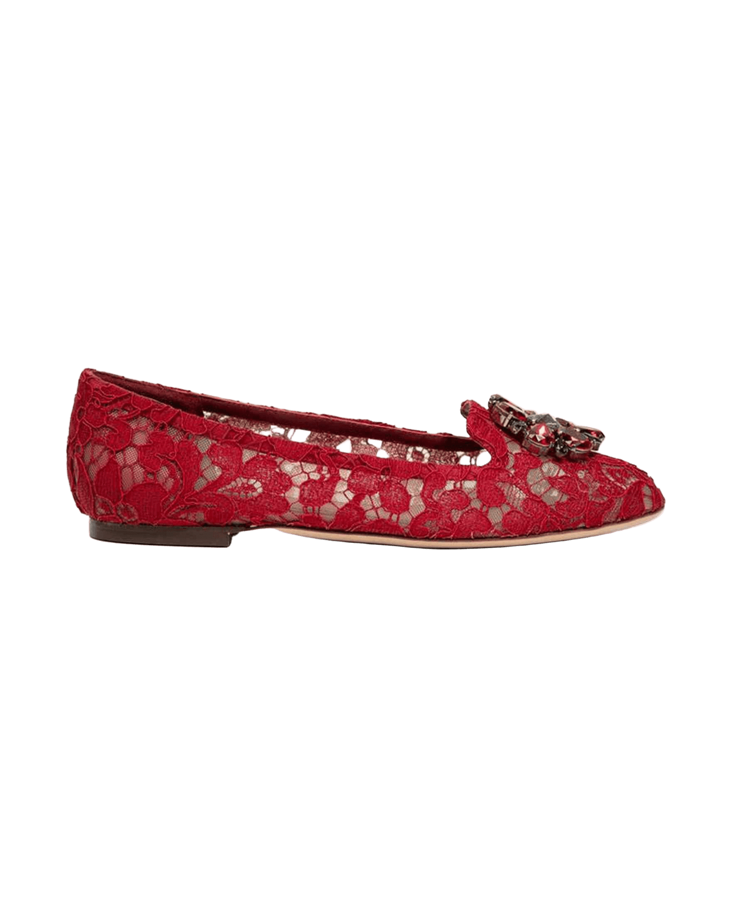 Dolce & Gabbana Red Viscose Flat Shoe Flats