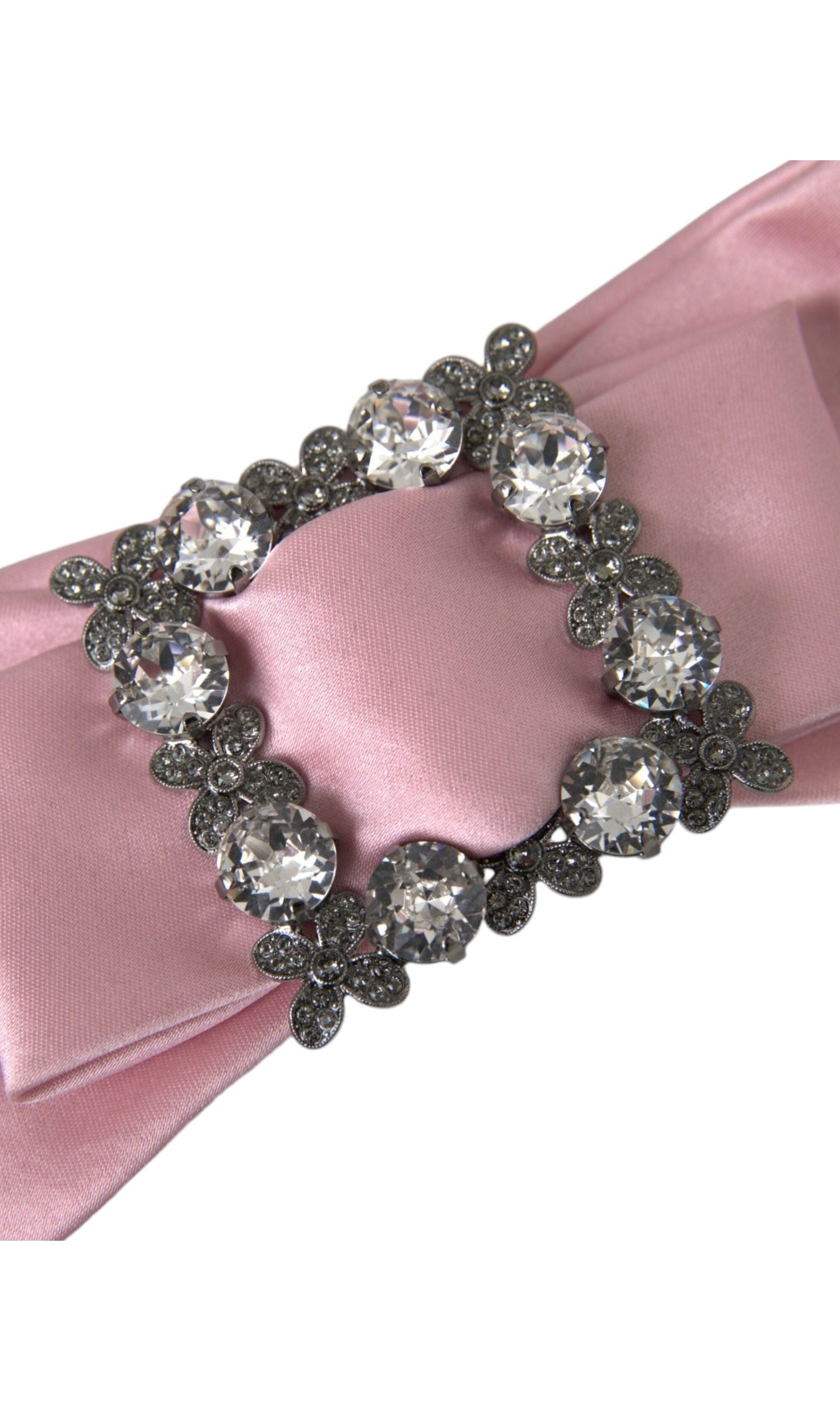 Dolce & Gabbana Satin Crystal Jewelry Brooch Hair Pink Pin Glam Steals