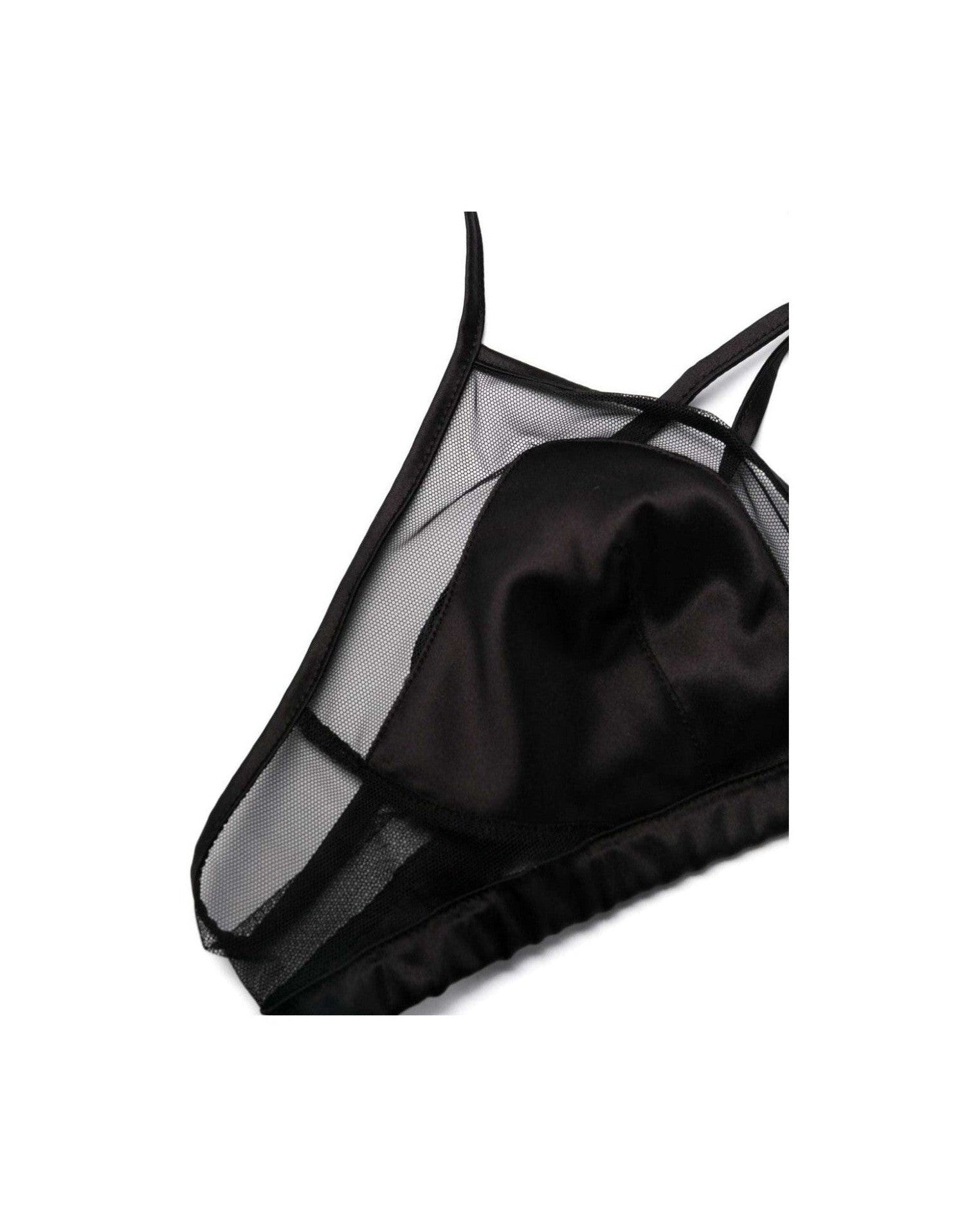 Dolce & Gabbana Satin Panelled Tulle Bra Bras