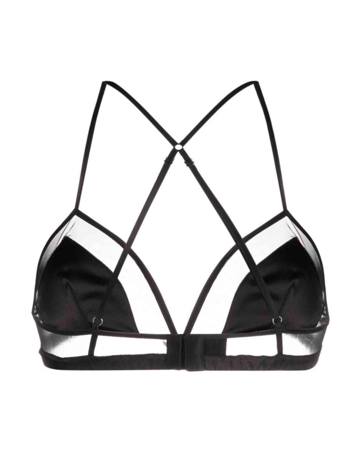 Dolce & Gabbana Satin Panelled Tulle Bra Bras