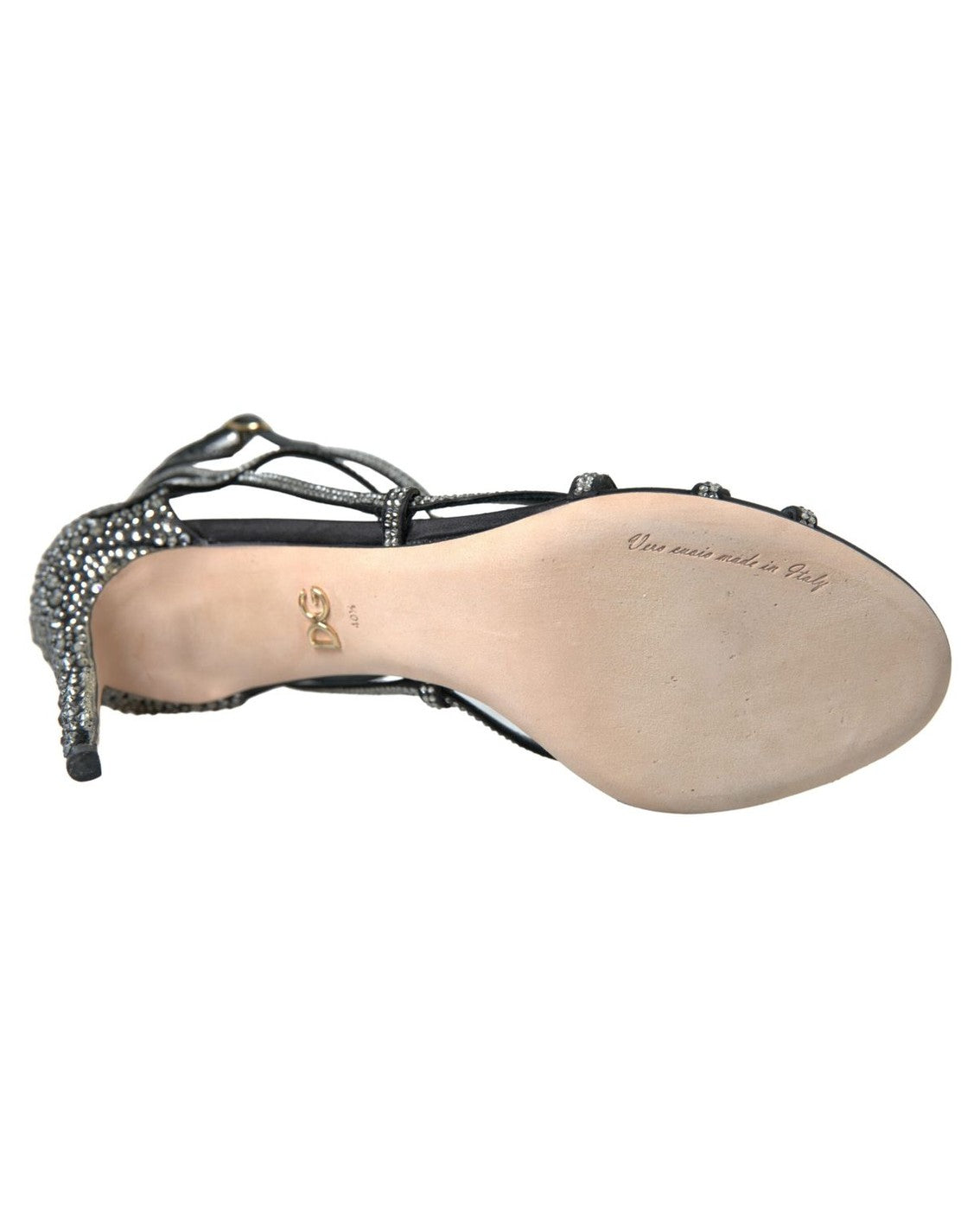 Dolce & Gabbana Satin Rhinestone Stiletto Heel Heels