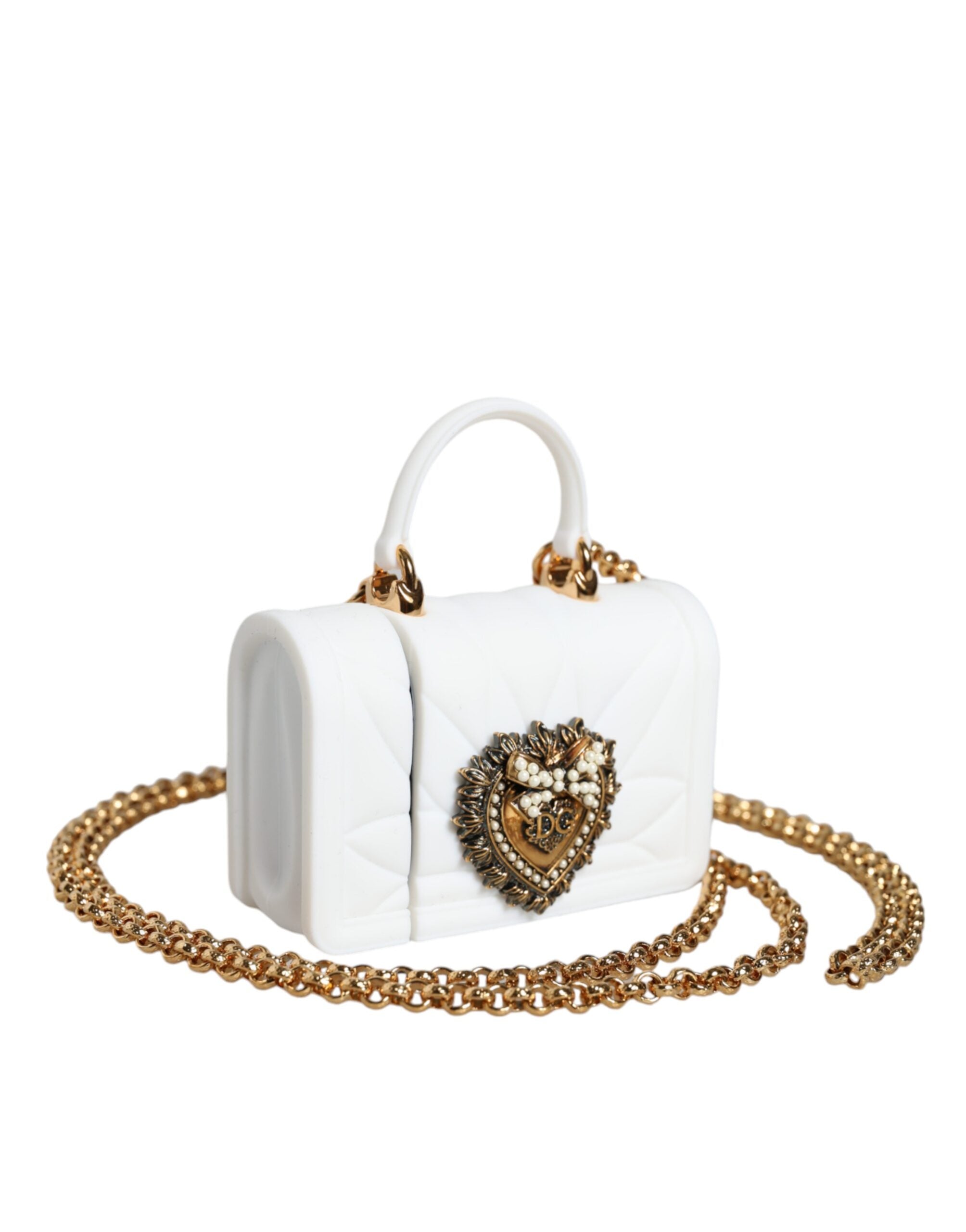 Dolce & Gabbana Silicone Devotion Heart Cover Hand Bag Airpod White Case Glam Steals