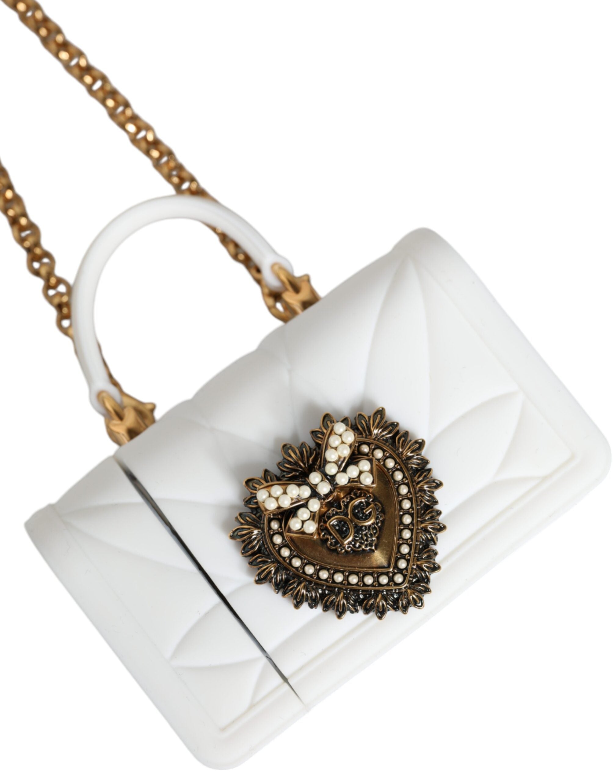 Dolce & Gabbana Silicone Devotion Heart Cover Hand Bag Airpod White Case Glam Steals