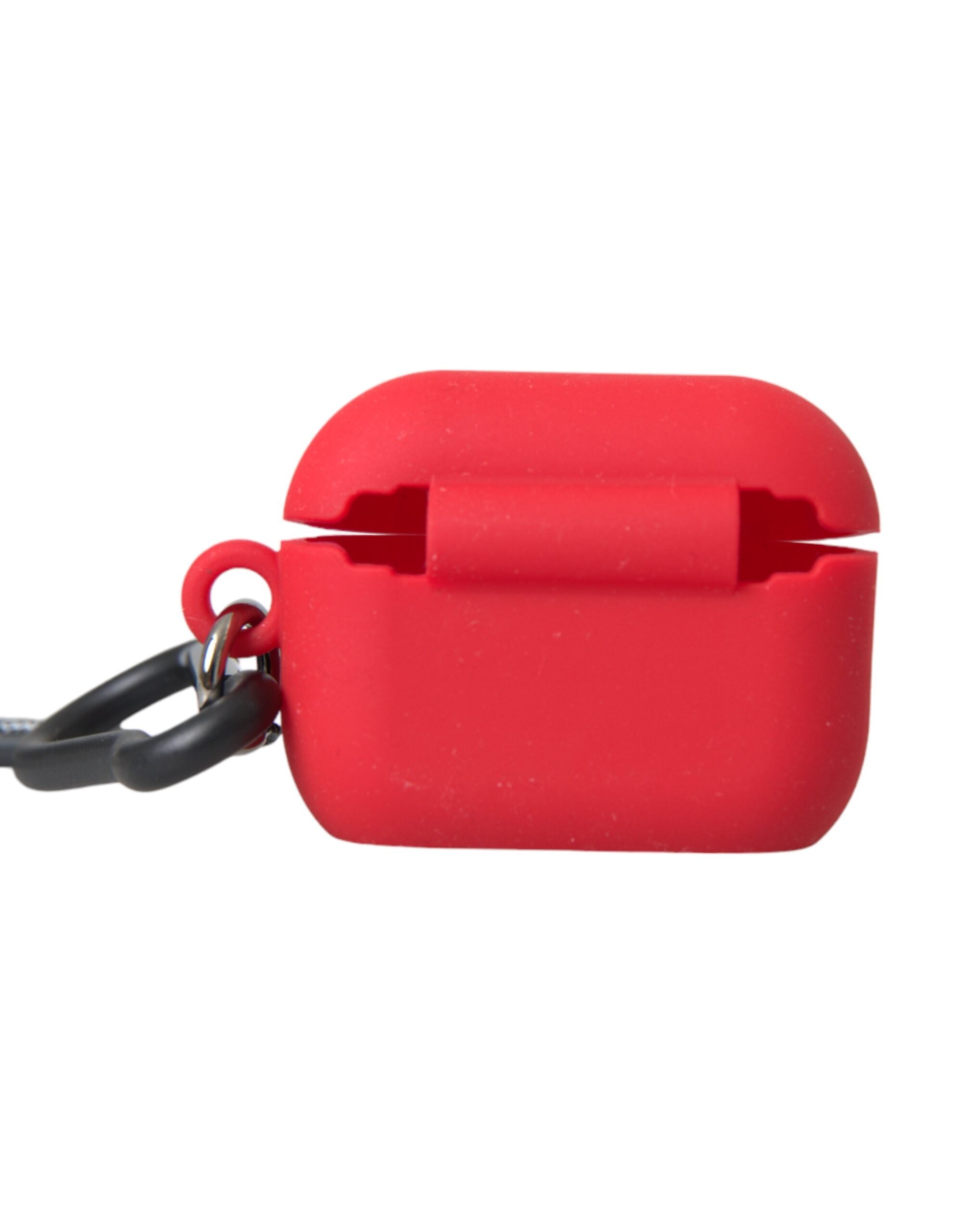 Dolce & Gabbana Silicone Rubber Logo Embossed Airpods Red Case Glam Steals