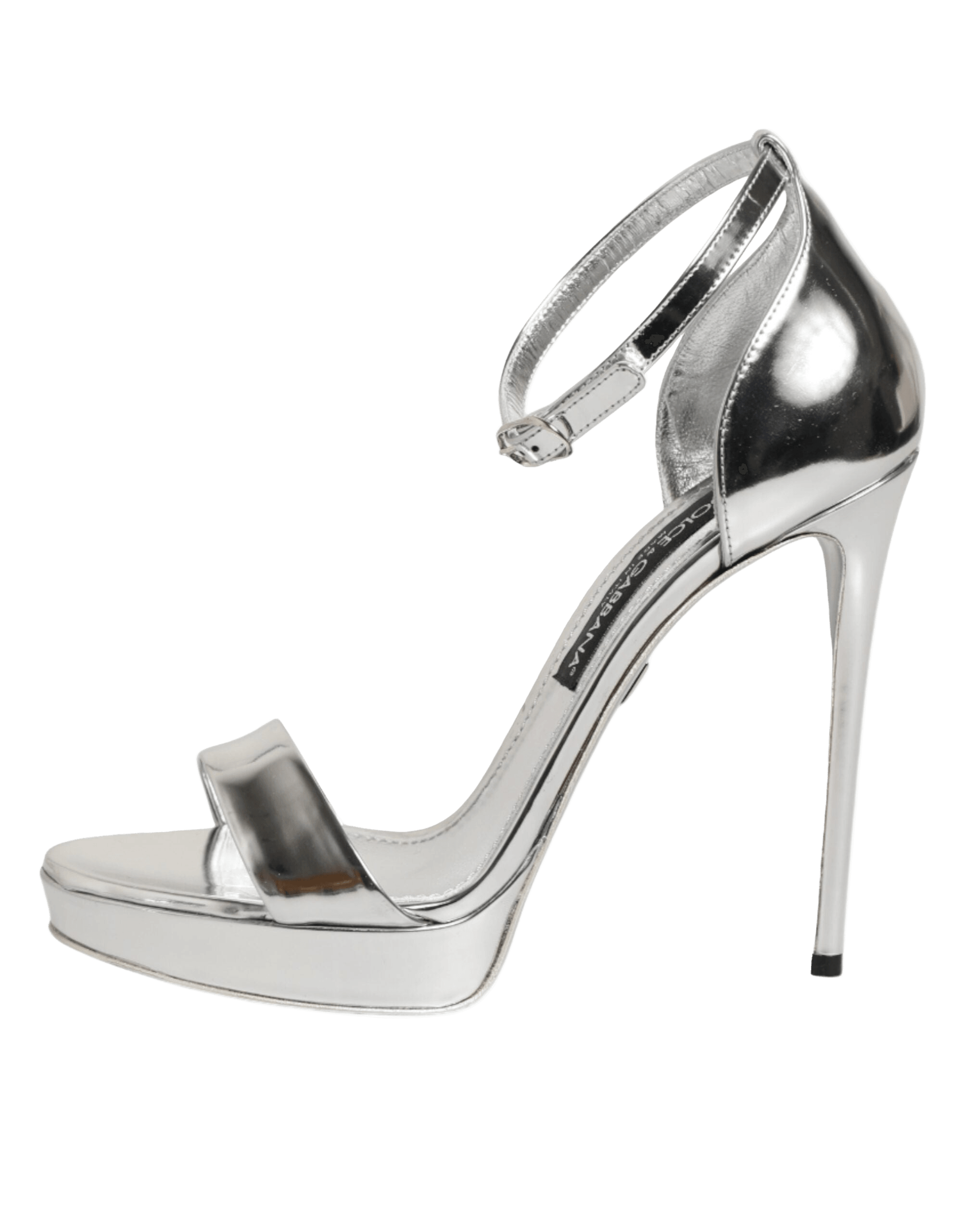 Dolce & Gabbana Silver Leather Platform Keira Sandals Shoes Glam Steals