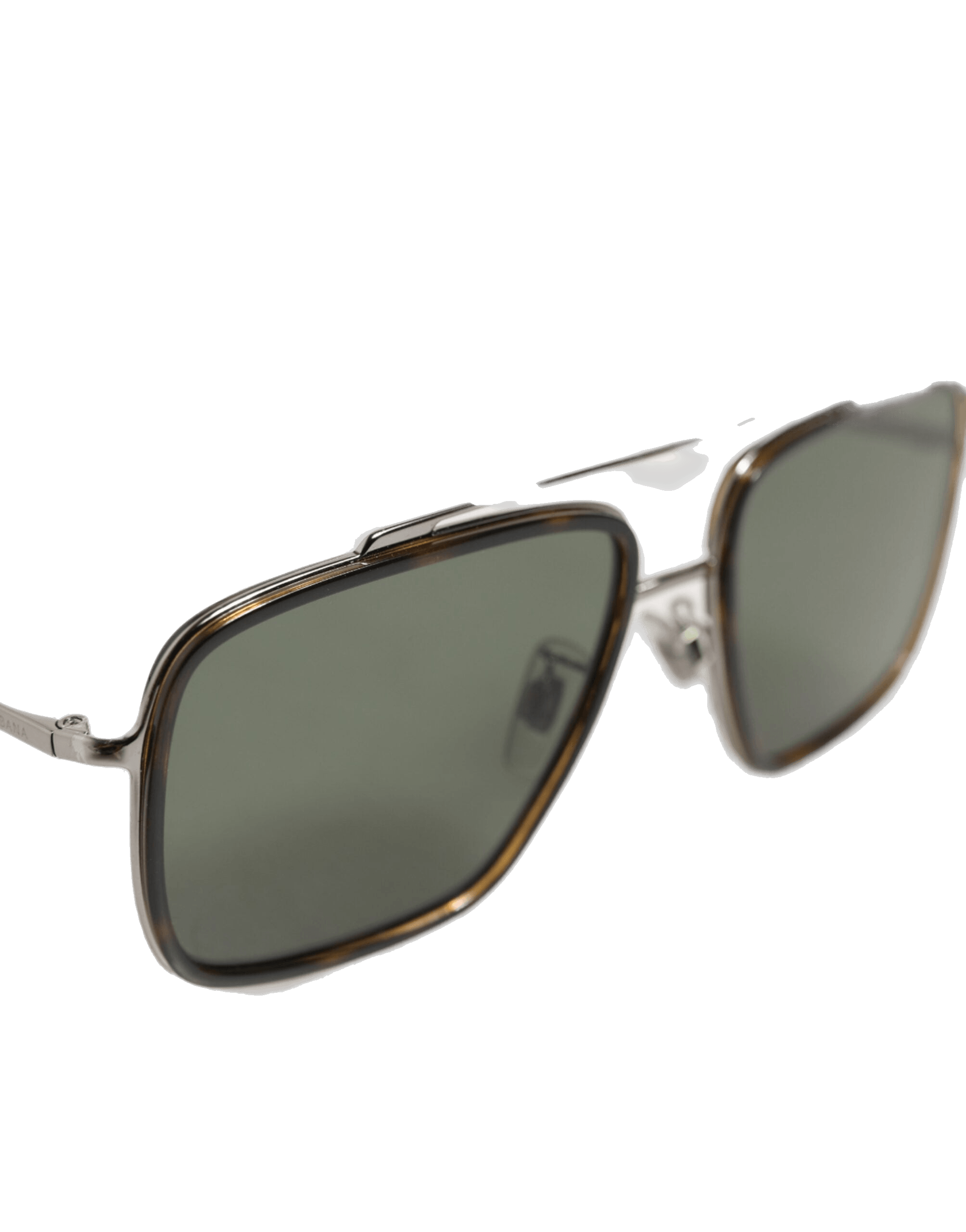 Dolce & Gabbana Silver Metal Frame Polarized Navigator Sunglasses Glam Steals