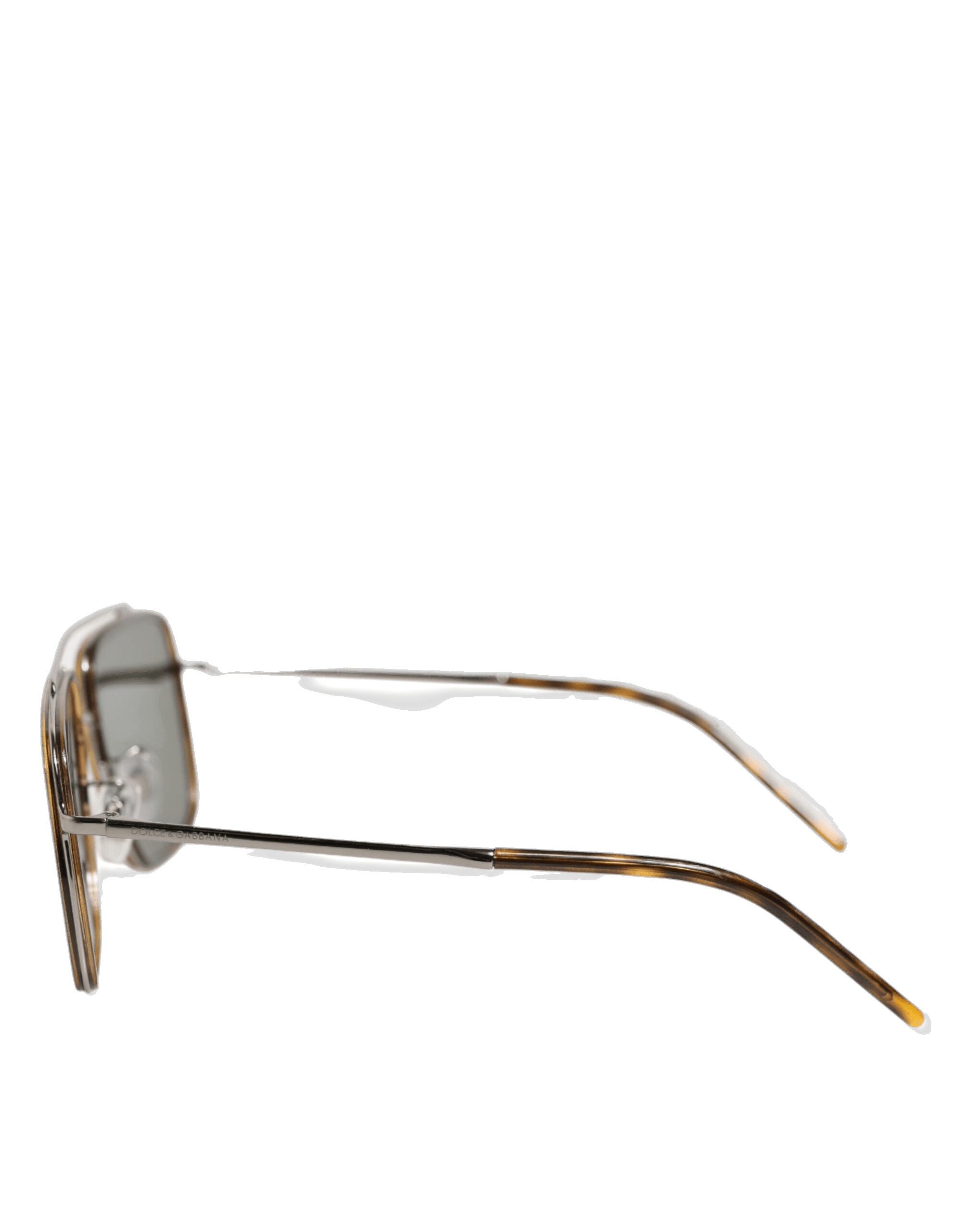 Dolce & Gabbana Silver Metal Frame Polarized Navigator Sunglasses Glam Steals