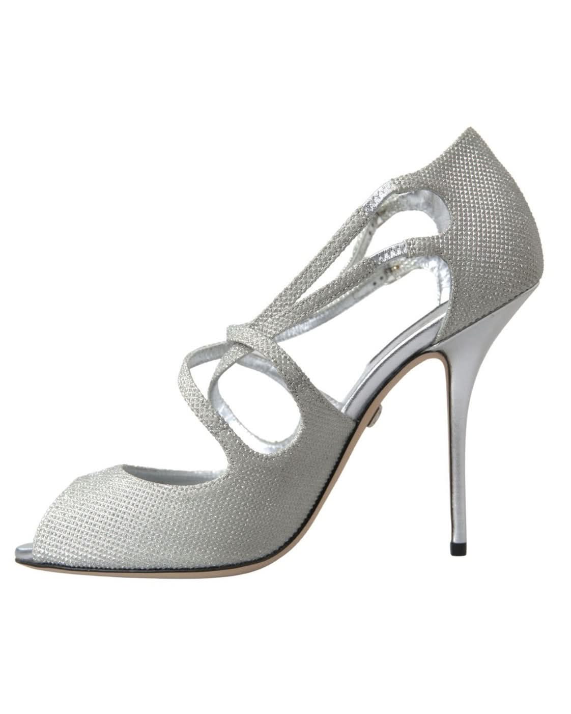 Dolce & Gabbana Silver Shimmers Heel Heels